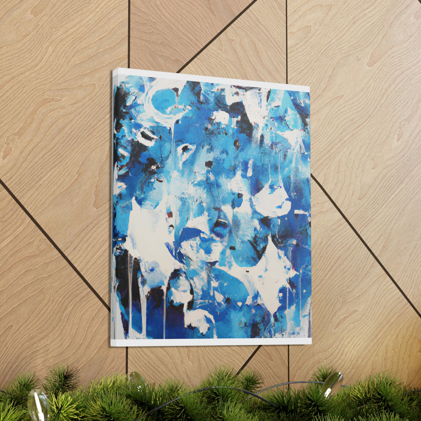 Blue Intricate Tiles - Canvas