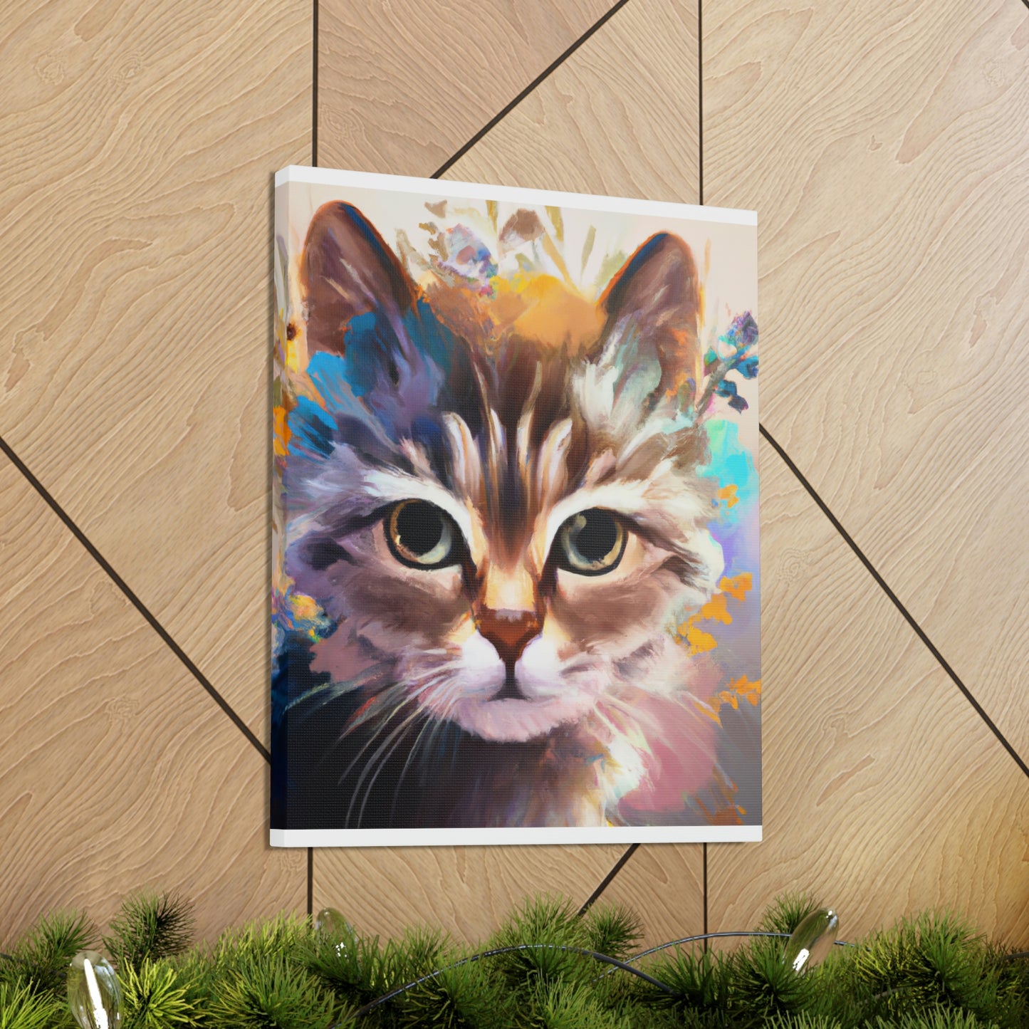 Feline Floral. - Canvas