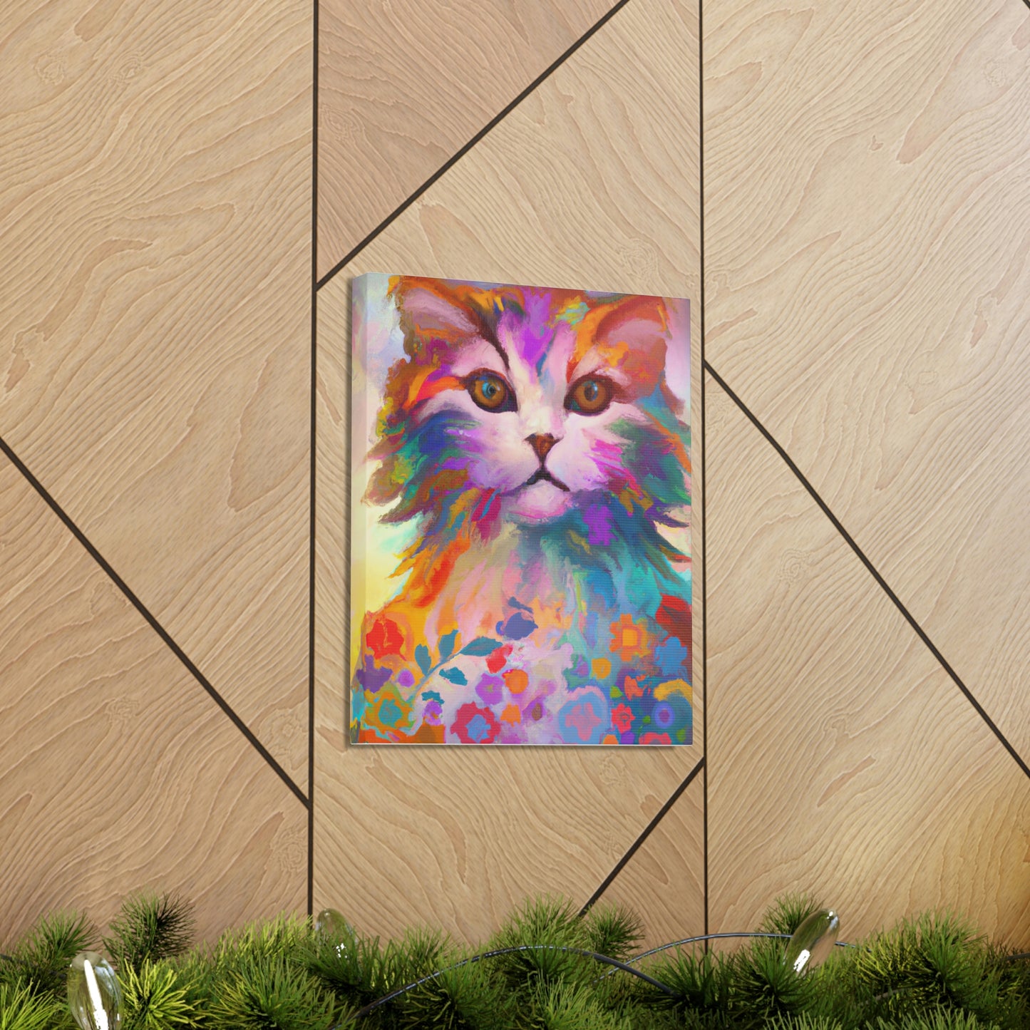 Floral Feline - Canvas