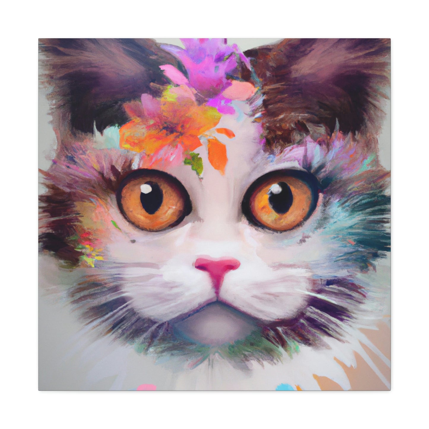 Floral Feline - Canvas