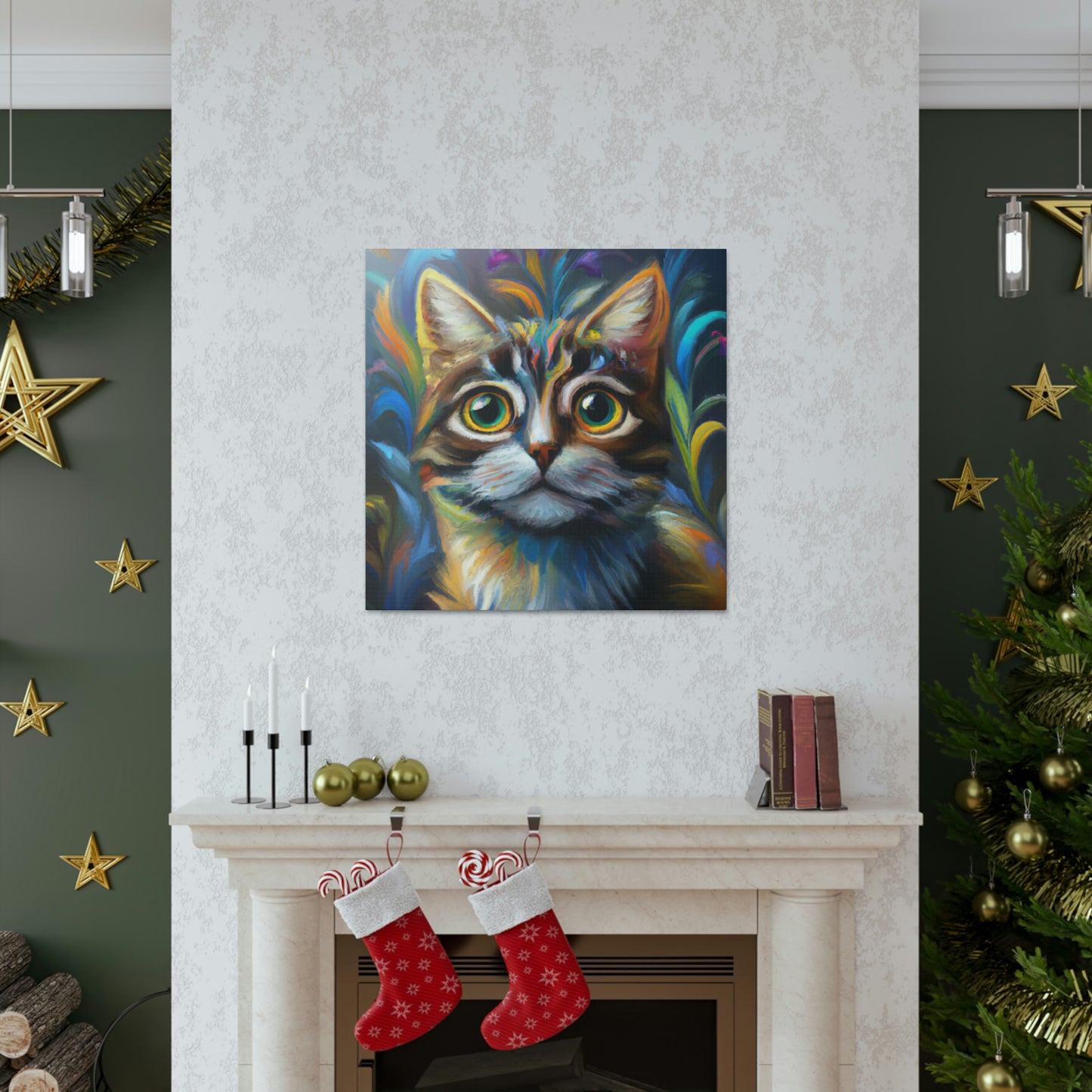 Rainbow Whiskers. - Canvas