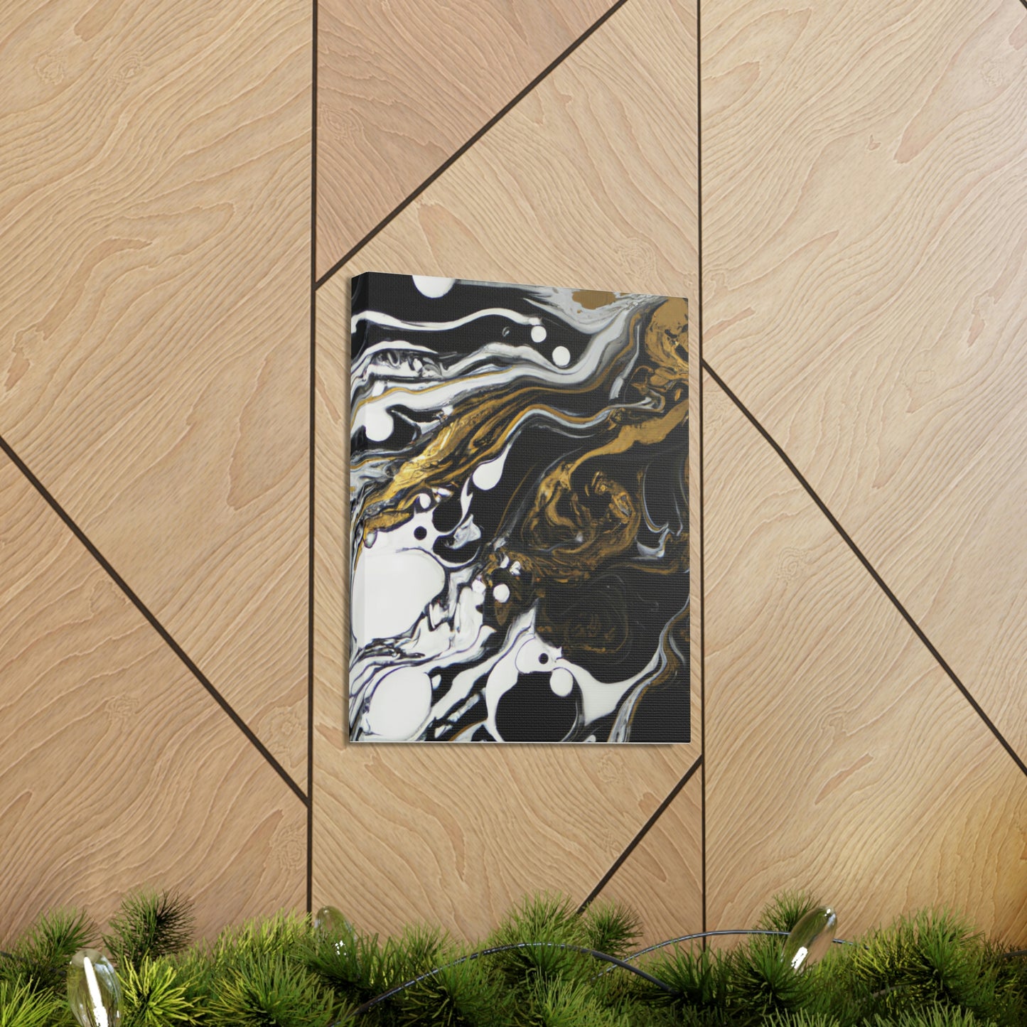 Neon Shadow Pour. - Canvas