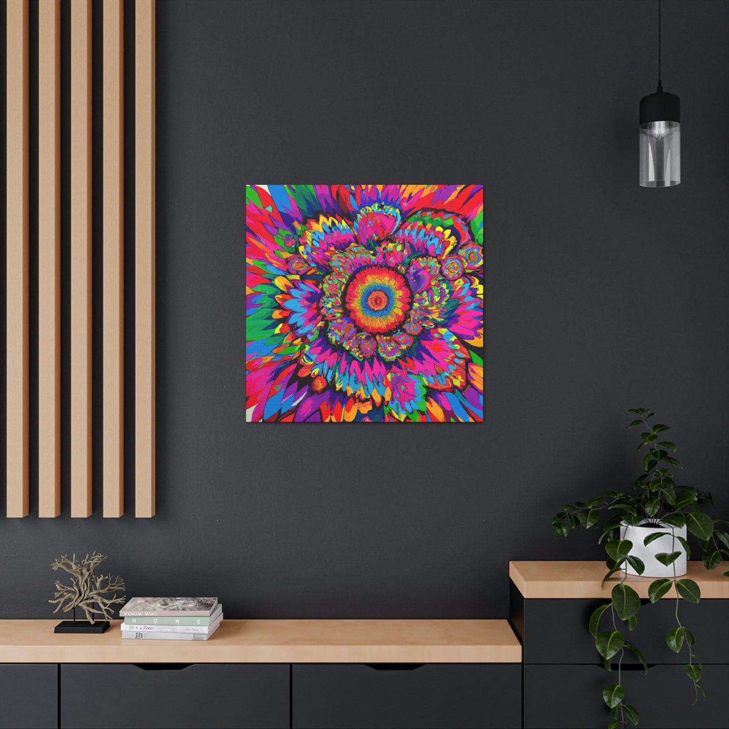 Vivid Floral Burst - Canvas