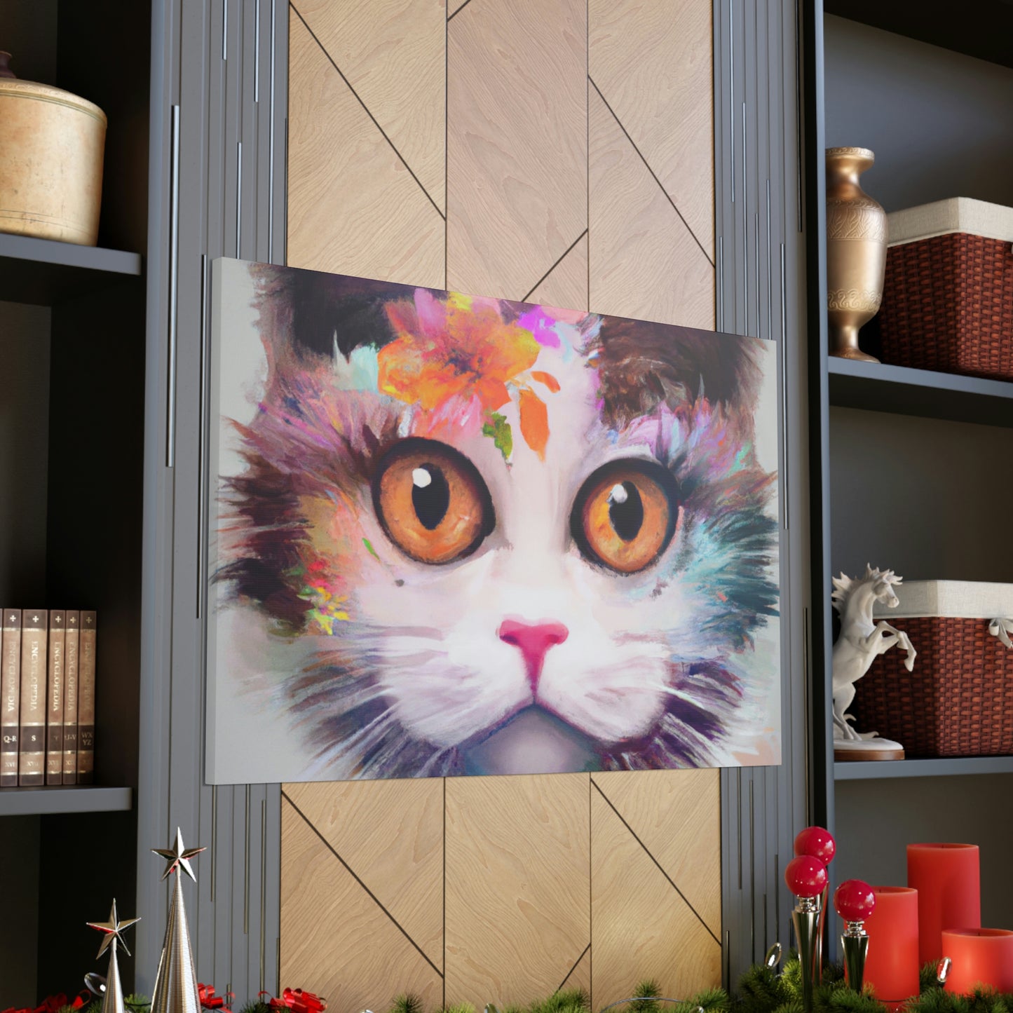 Floral Feline - Canvas
