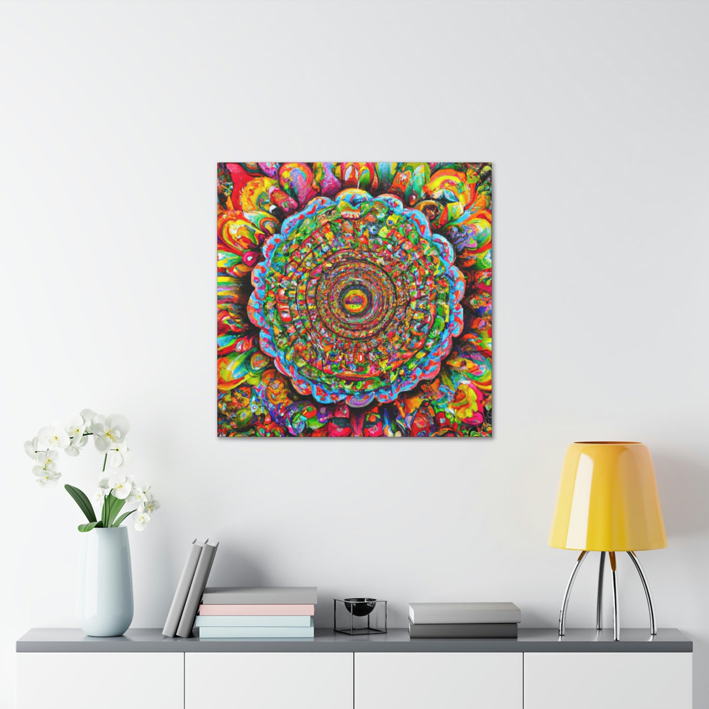 Psychedelic Bloom. - Canvas