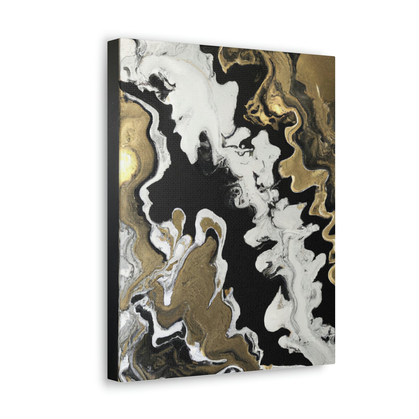 Gold Fluid Cascade. - Canvas
