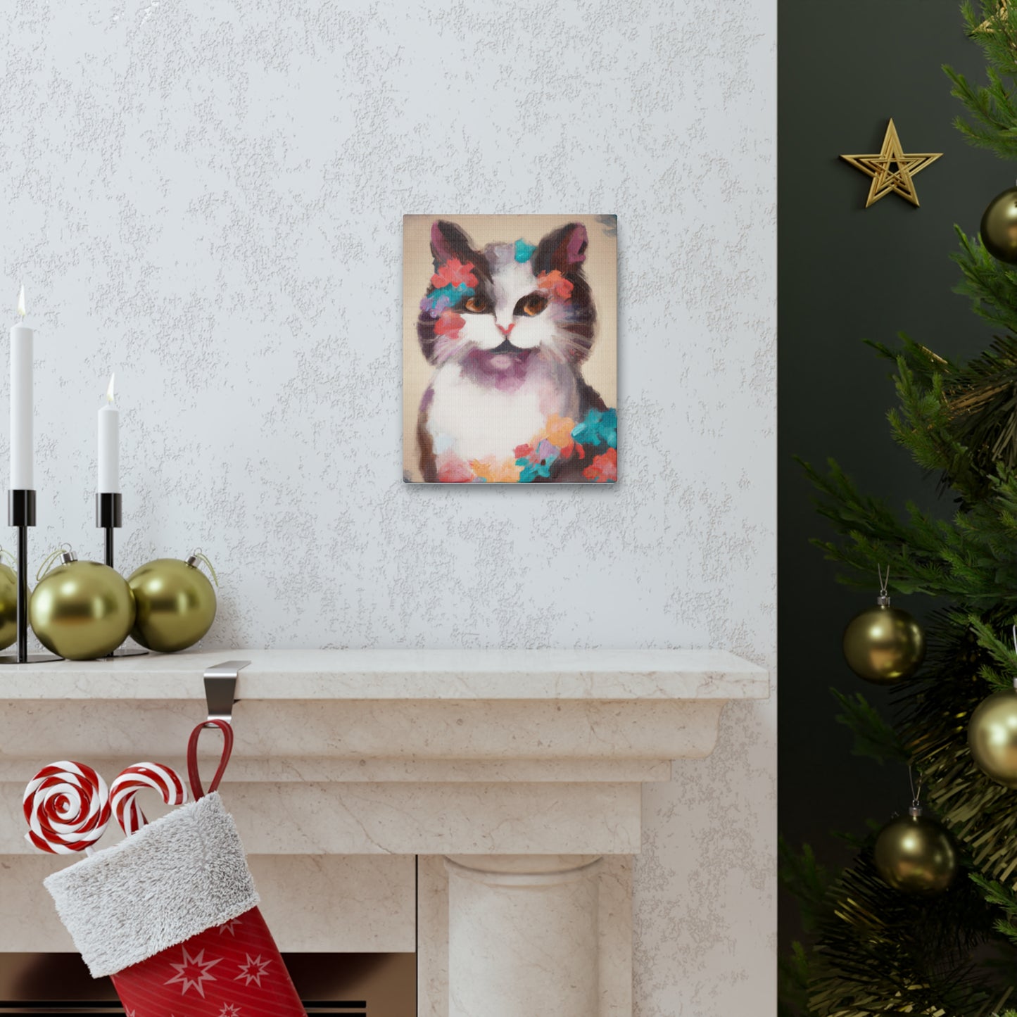 Kitty Blooms - Canvas