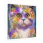 "Cat Rainbow". - Canvas