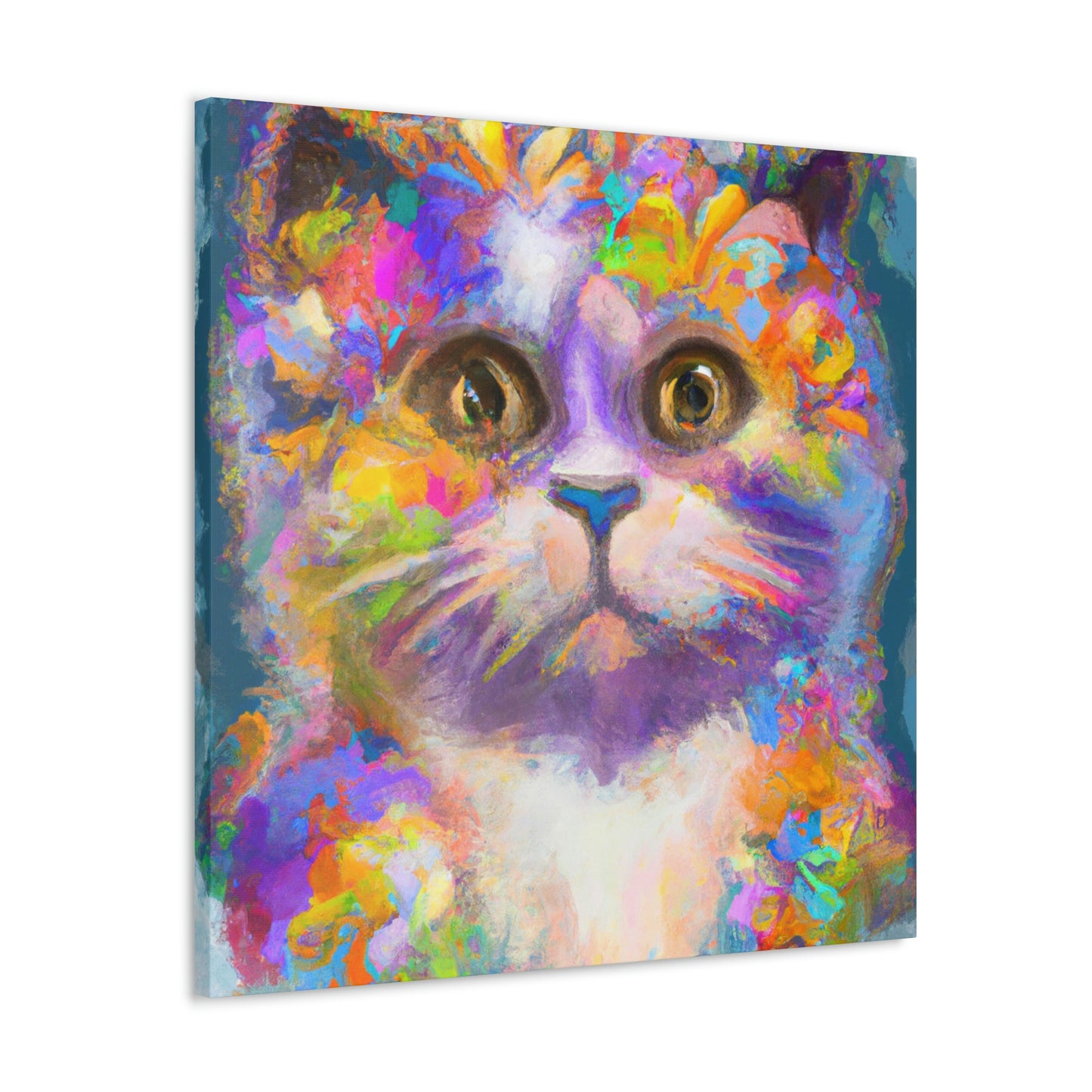 "Cat Rainbow". - Canvas