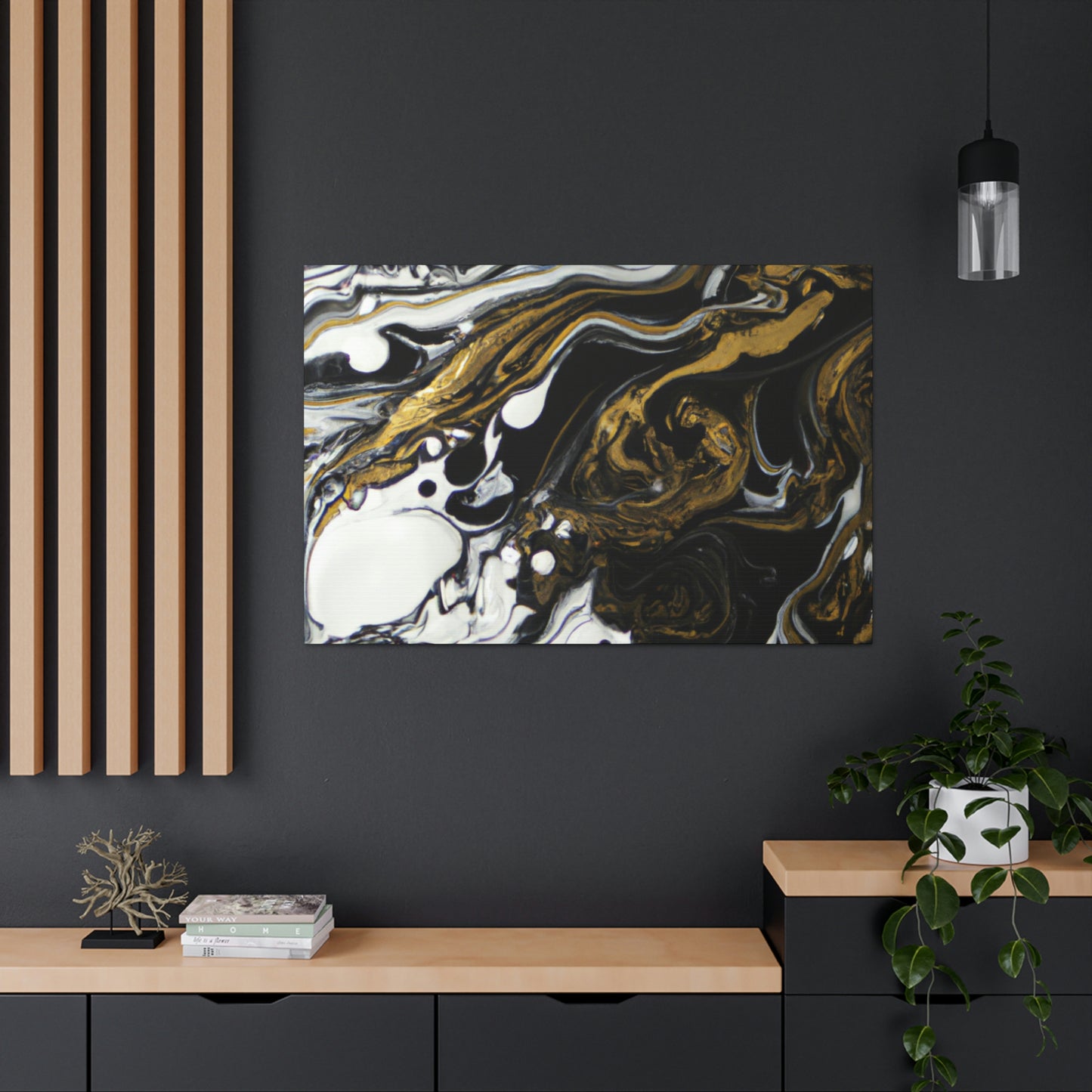 Neon Shadow Pour. - Canvas