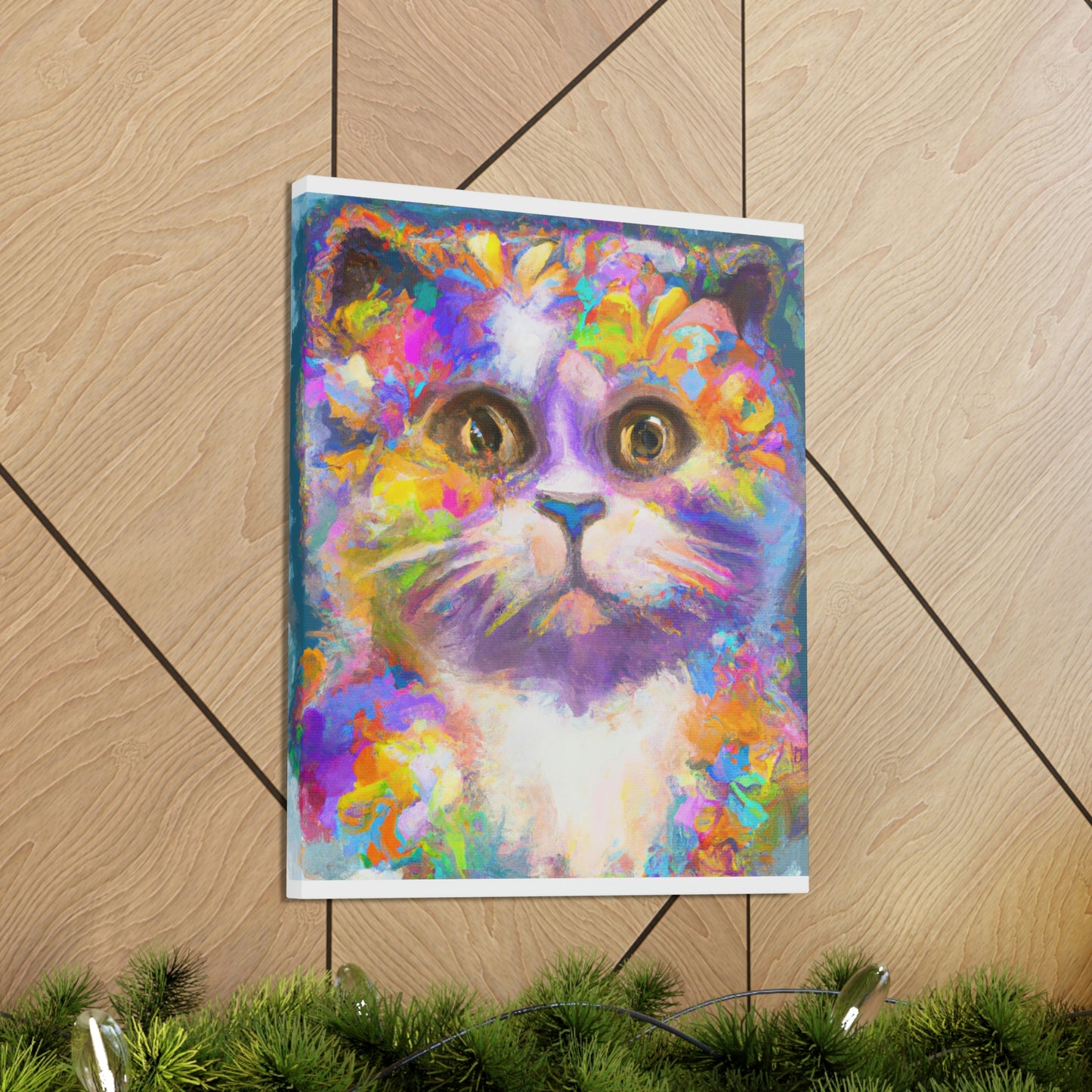 "Cat Rainbow". - Canvas