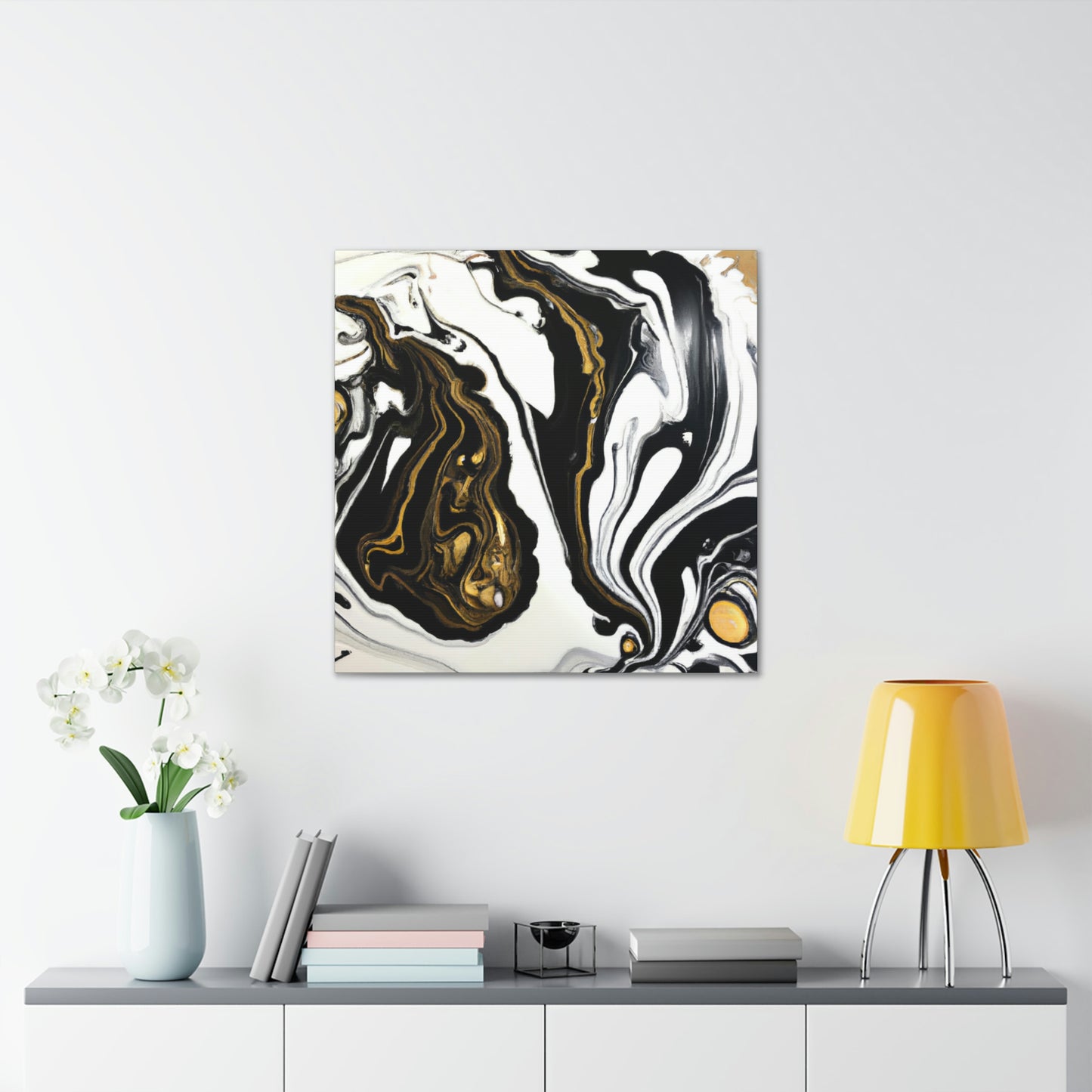 Ebony Gilded Flux - Canvas