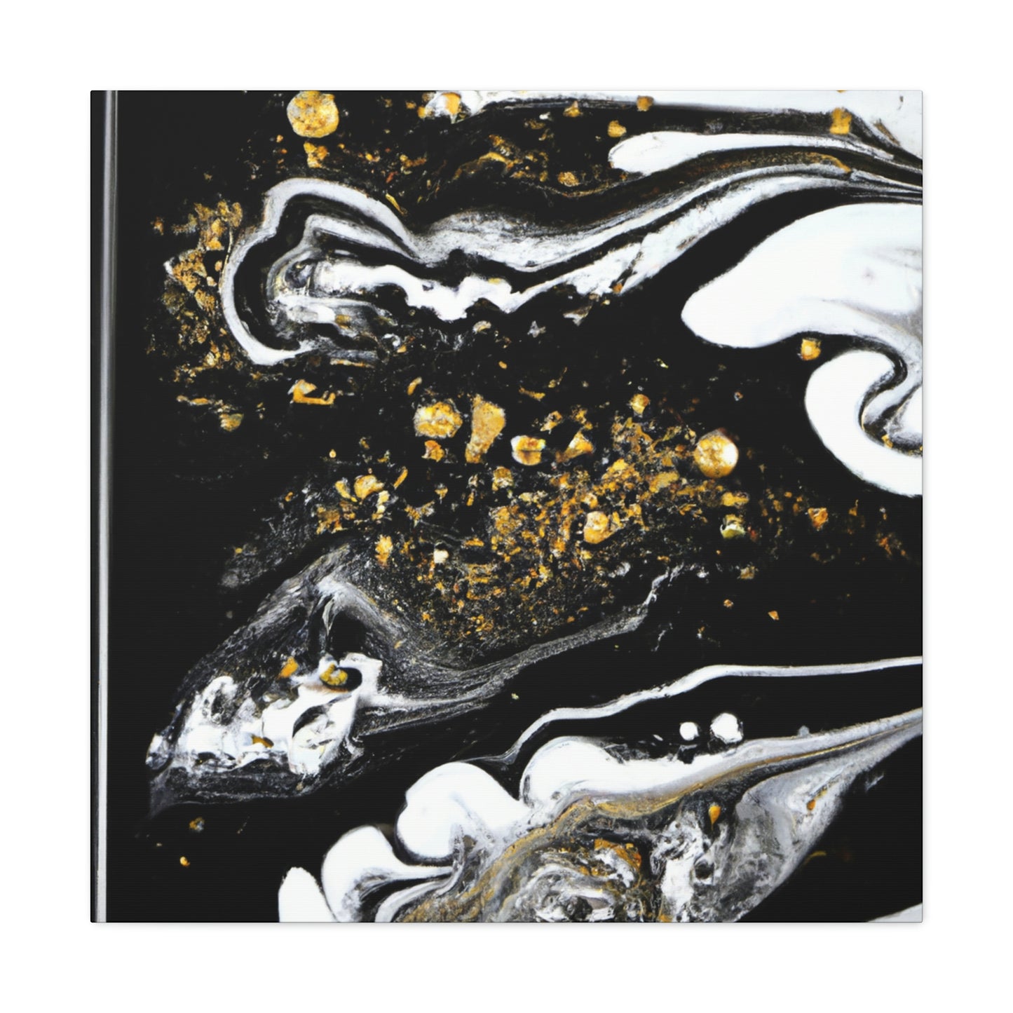 Golden Flow Fusion - Canvas