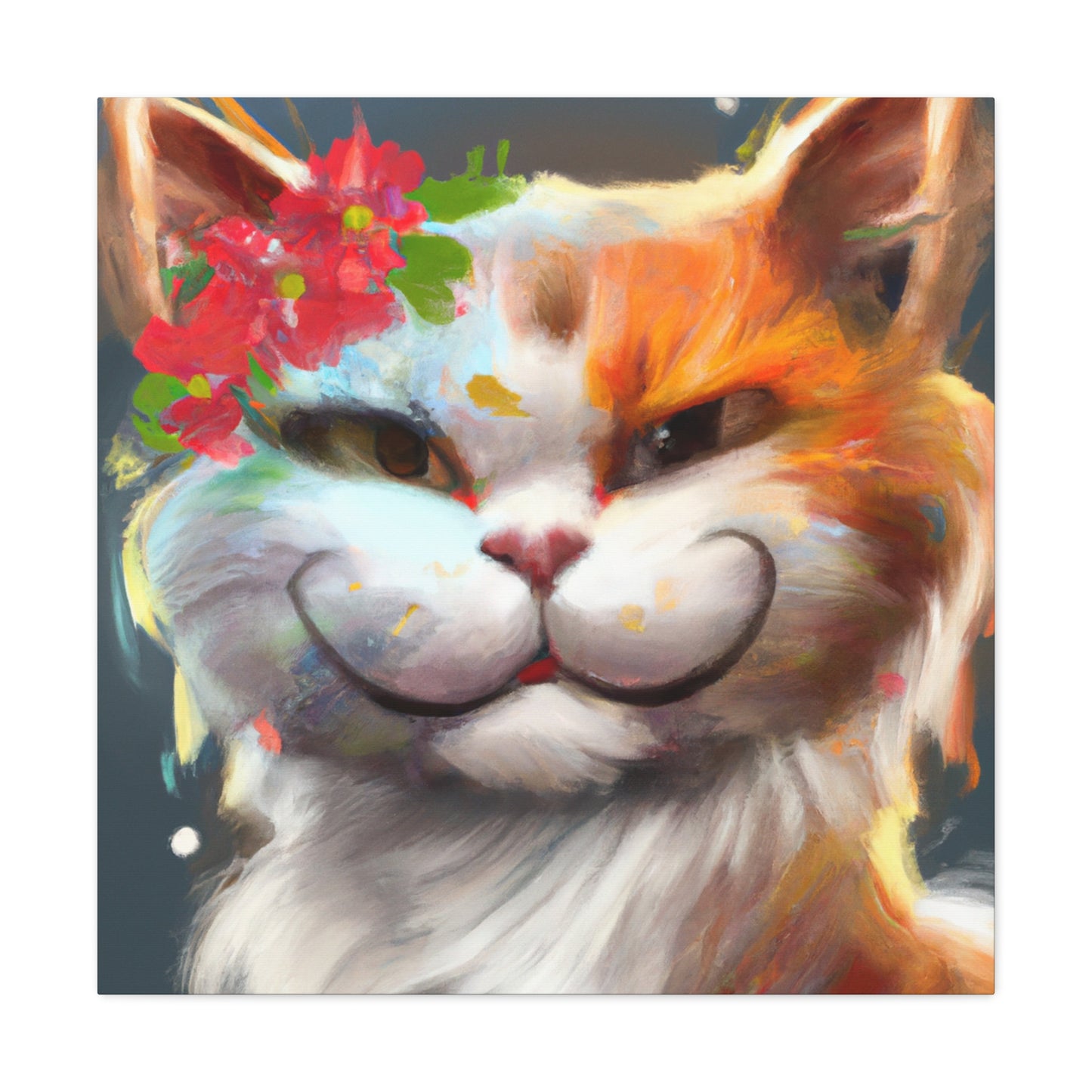 Feline Flora - Canvas
