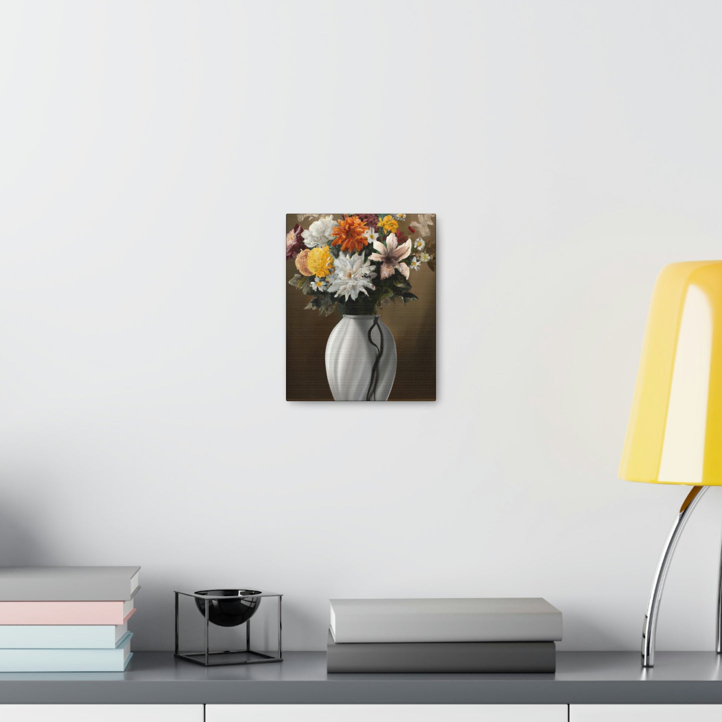 "Delicate Vase Blooms" - Canvas