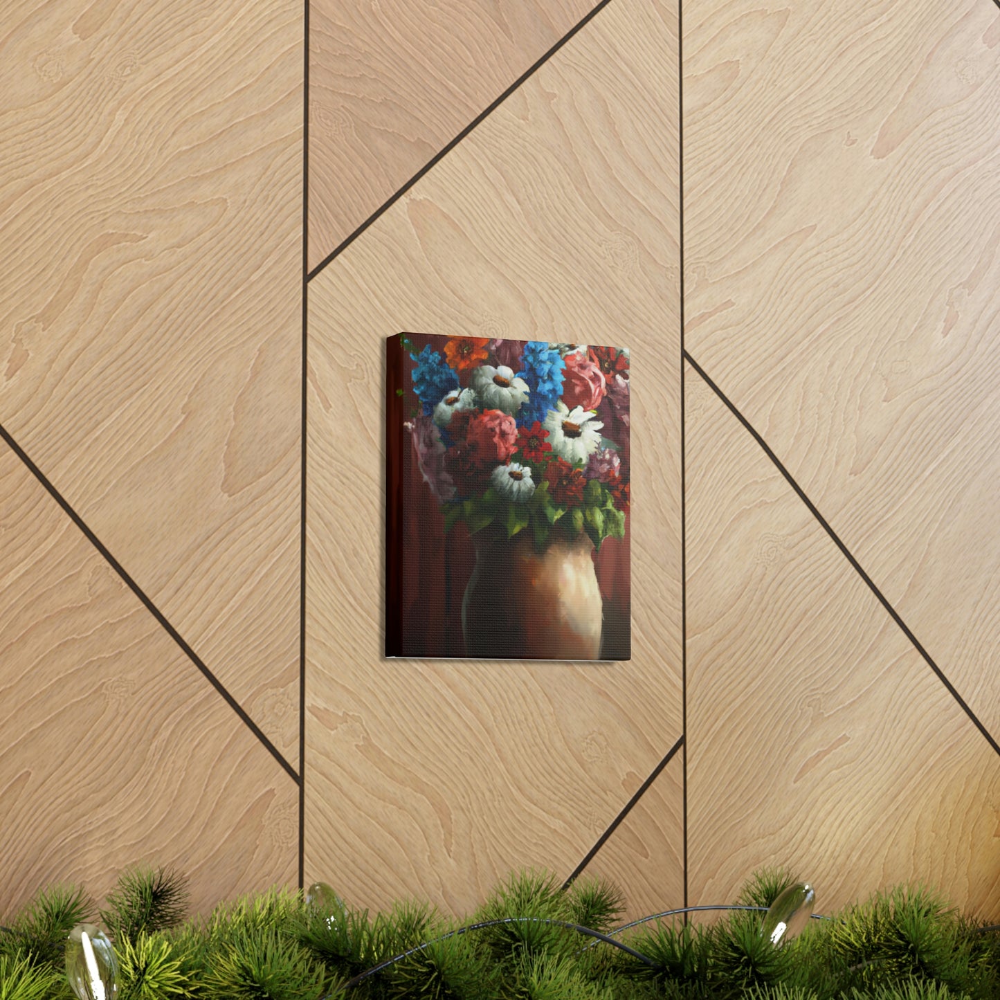 Vibrant Petal Bouquet. - Canvas