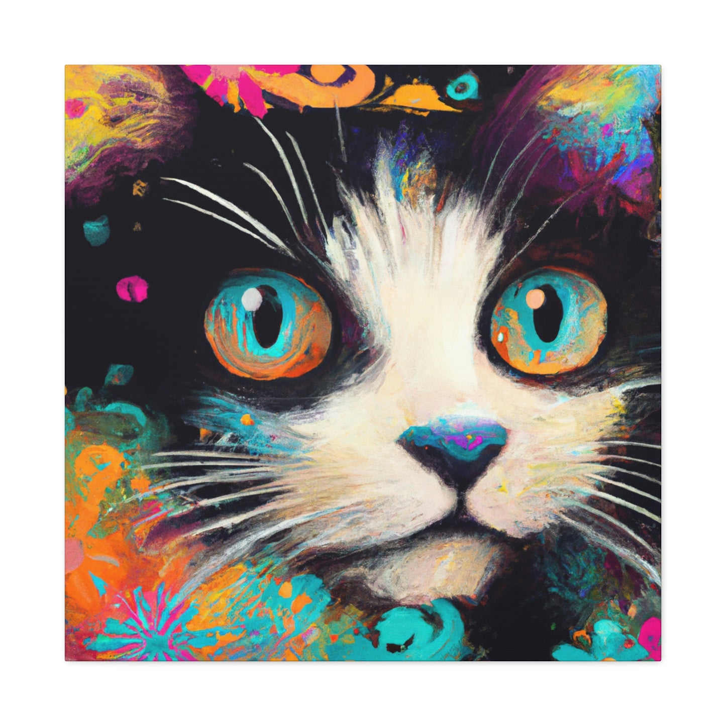 Feline Flourish. - Canvas