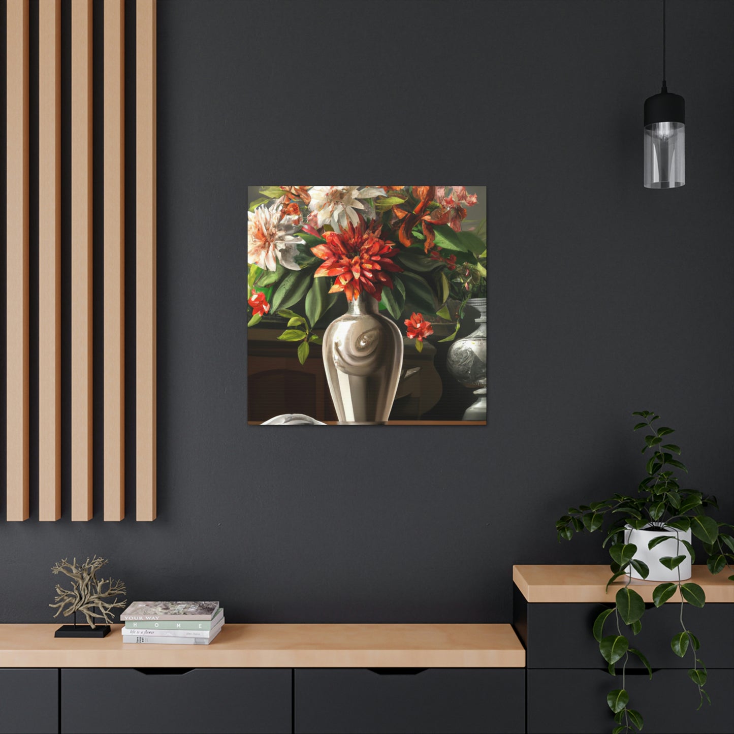 Floral Soiree Scene - Canvas