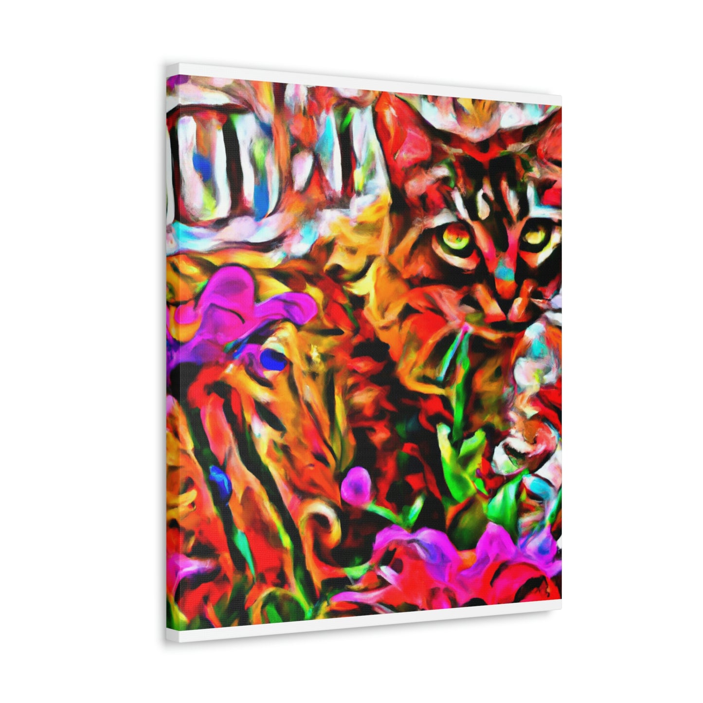 1. "Colored Flower Mix"
2. "Multi Flowered Cat"
3. "Digital Room Mix" - Canvas