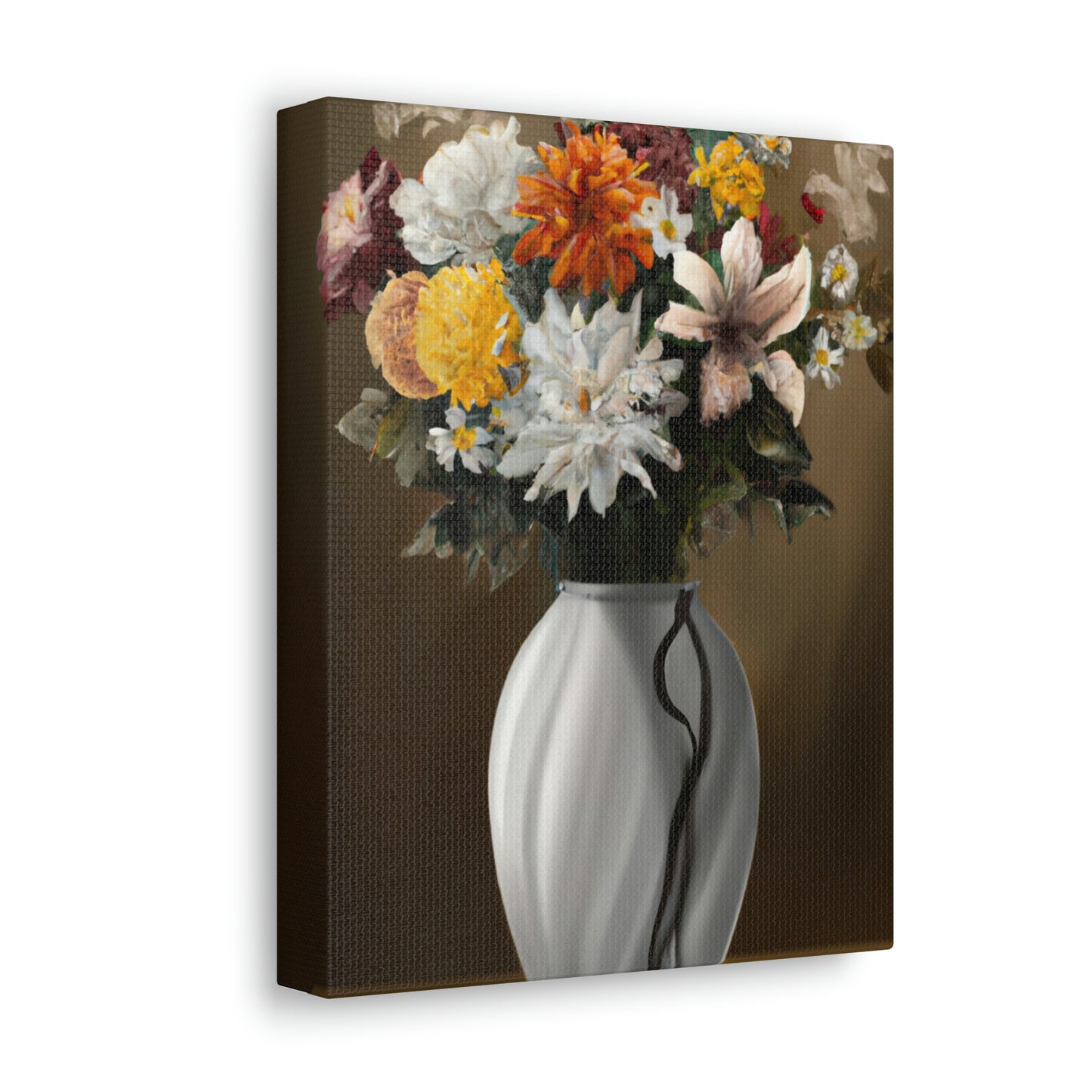 "Delicate Vase Blooms" - Canvas