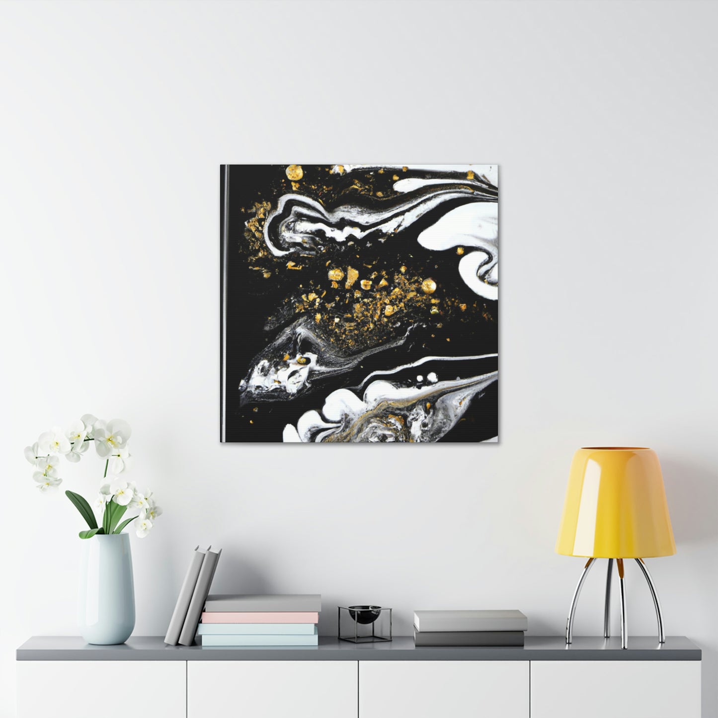 Golden Flow Fusion - Canvas