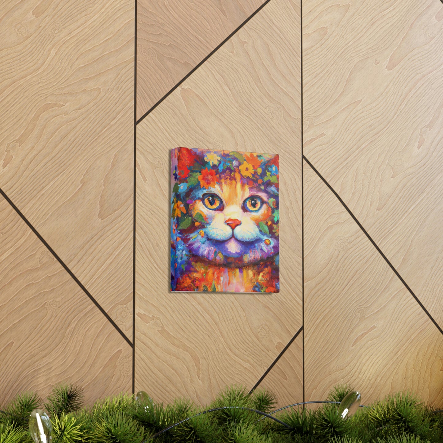 Feline Floral - Canvas