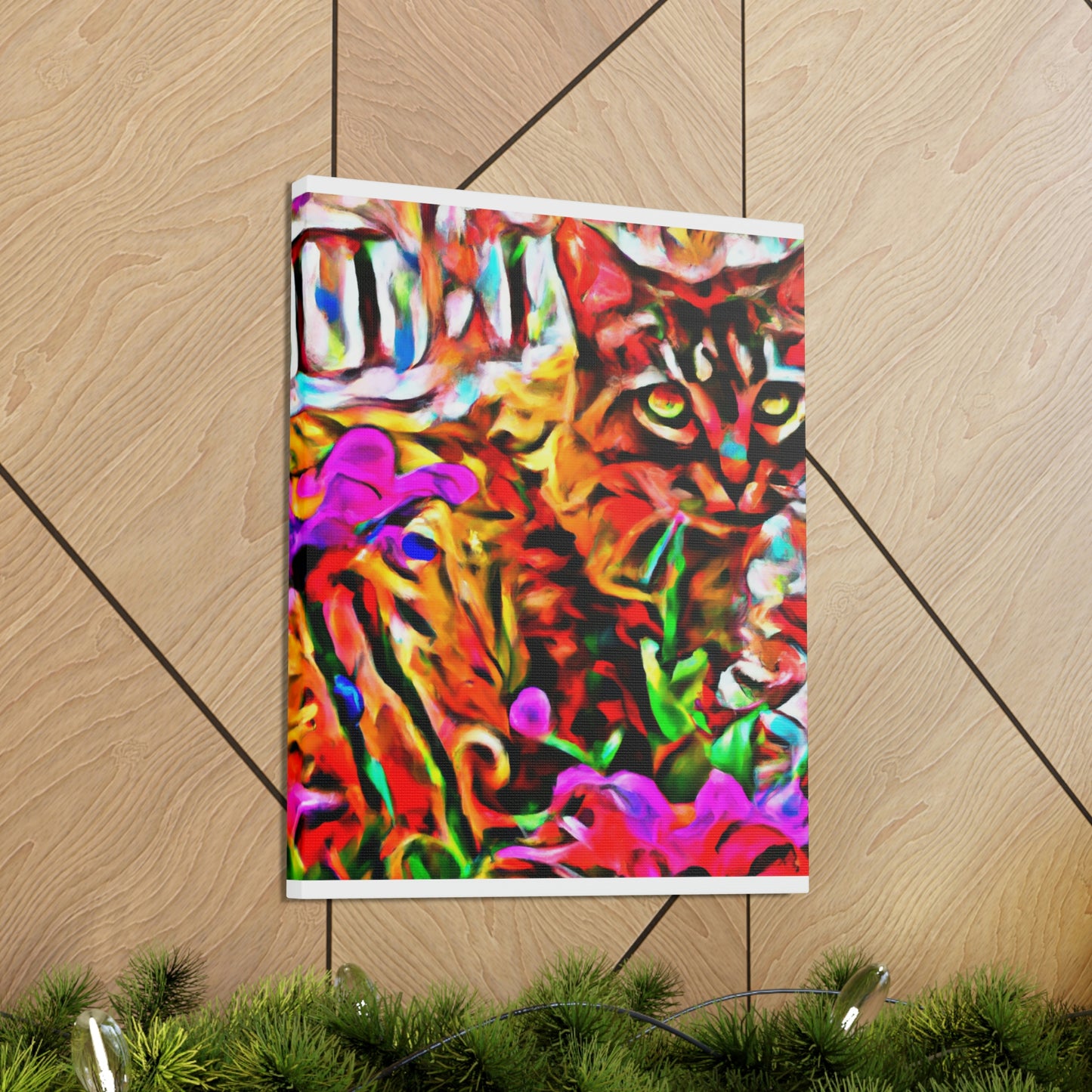 1. "Colored Flower Mix"
2. "Multi Flowered Cat"
3. "Digital Room Mix" - Canvas