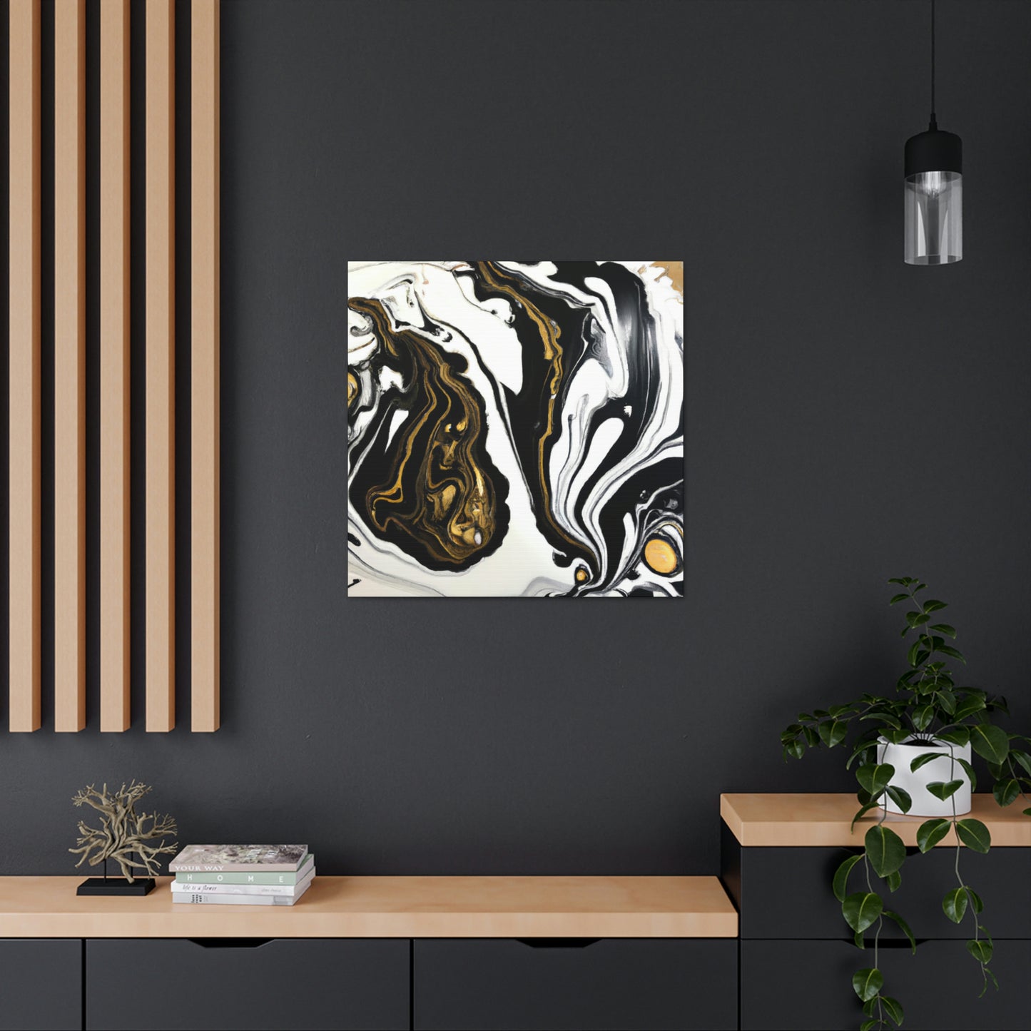 Ebony Gilded Flux - Canvas