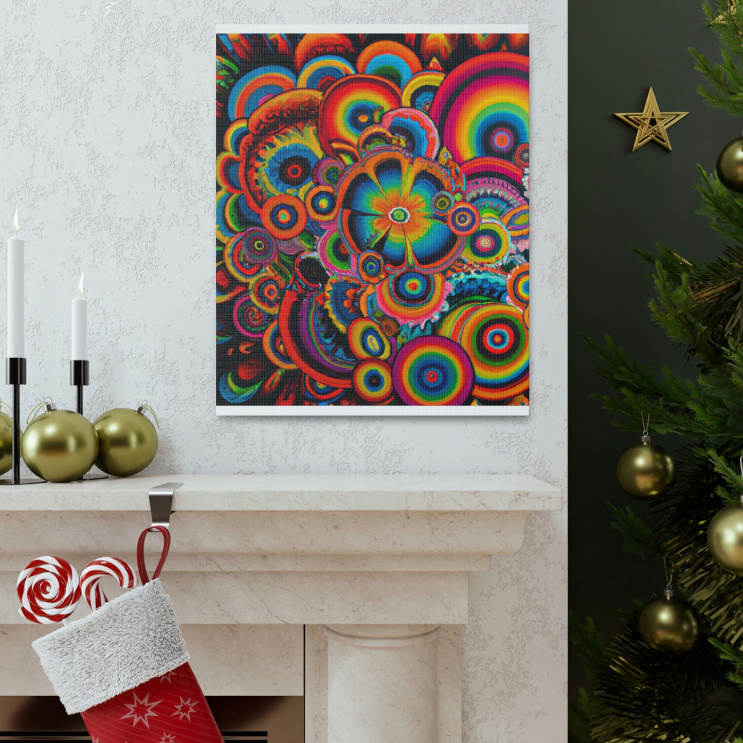 "Psychedelic Petals" - Canvas
