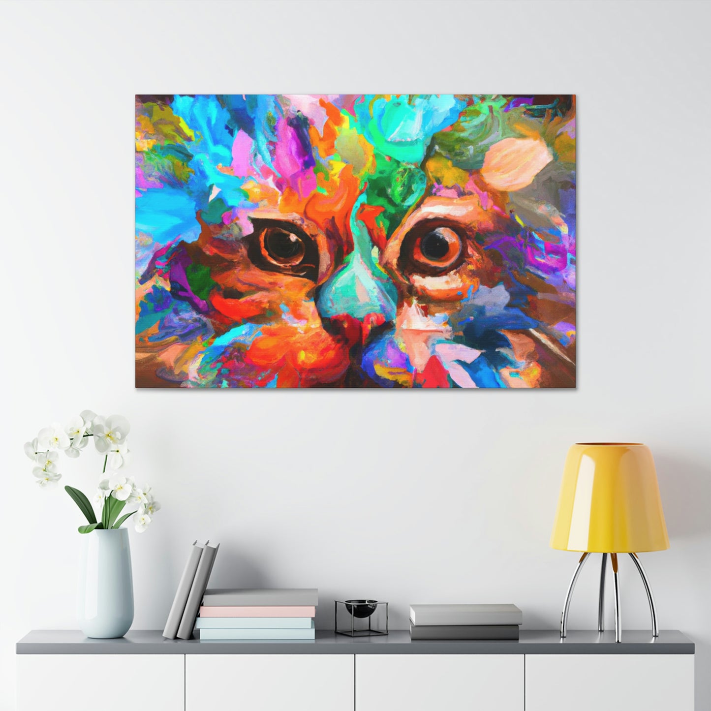 "Floral Feline" - Canvas
