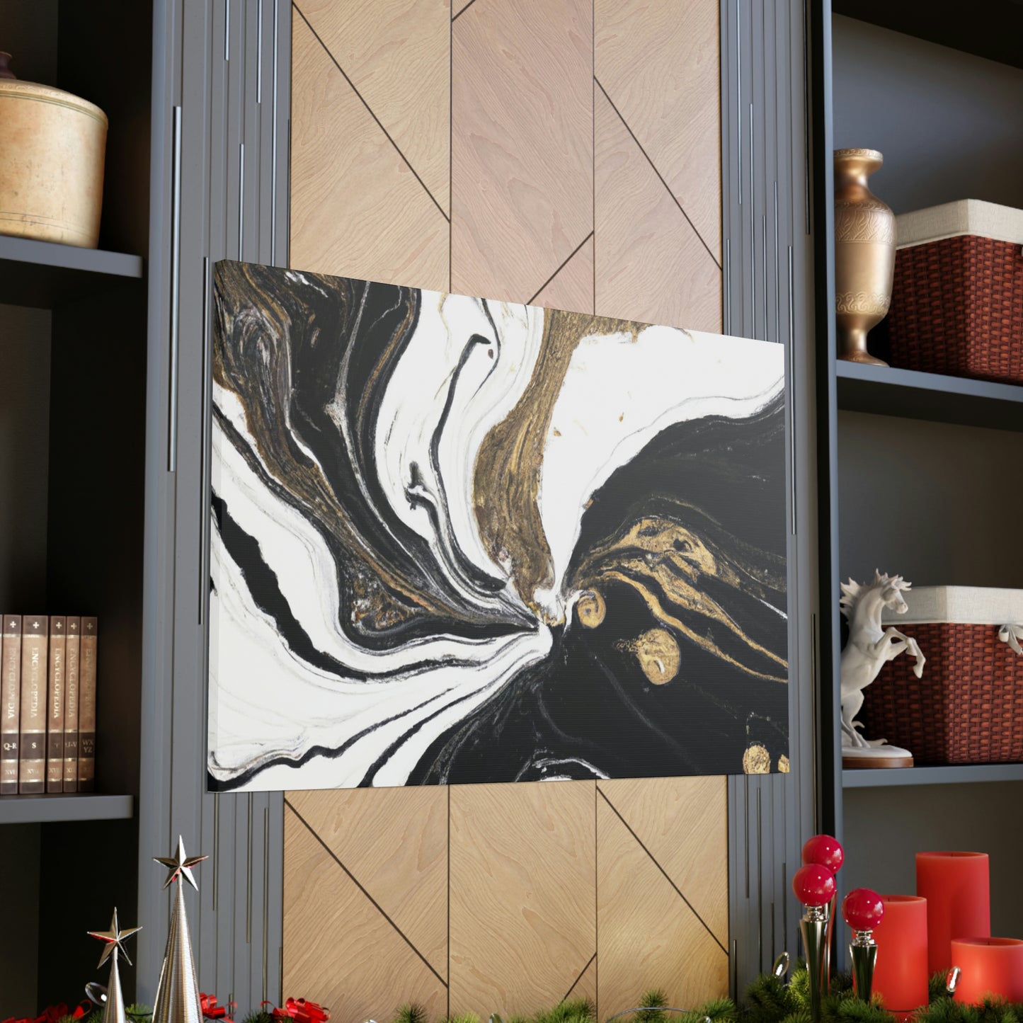 Golden Flux Flow. - Canvas