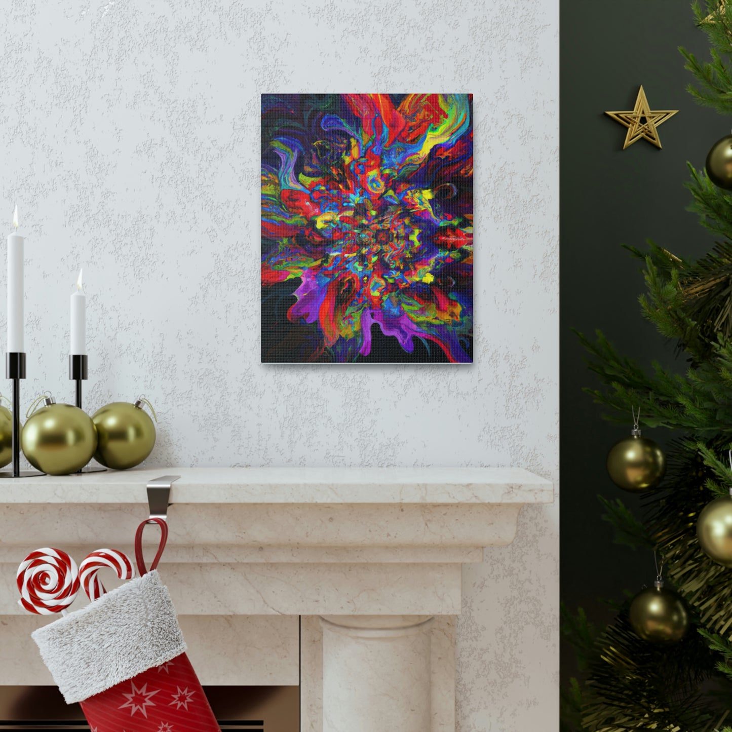 "Trippy Blooms" - Canvas