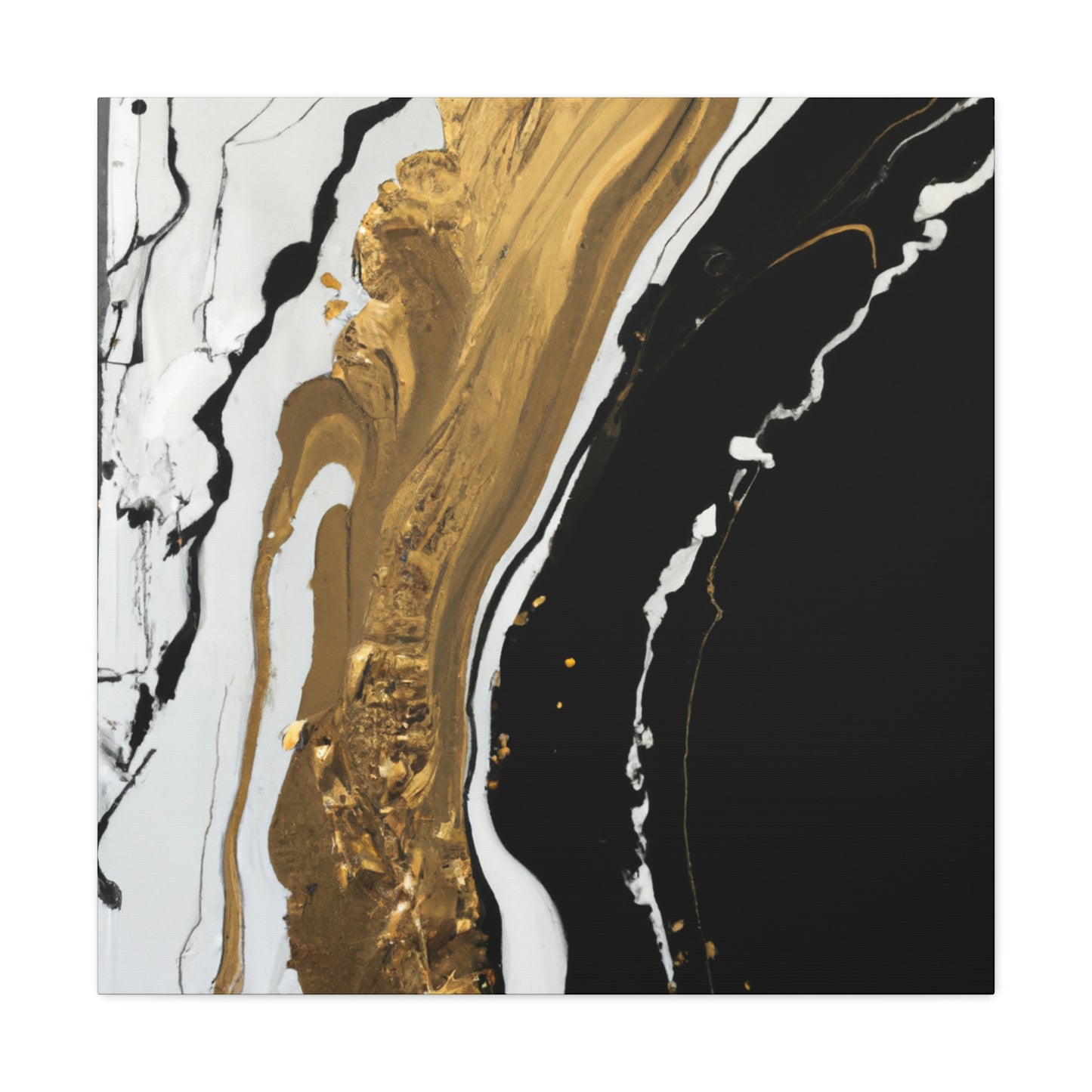 Golden Flow Fusion - Canvas