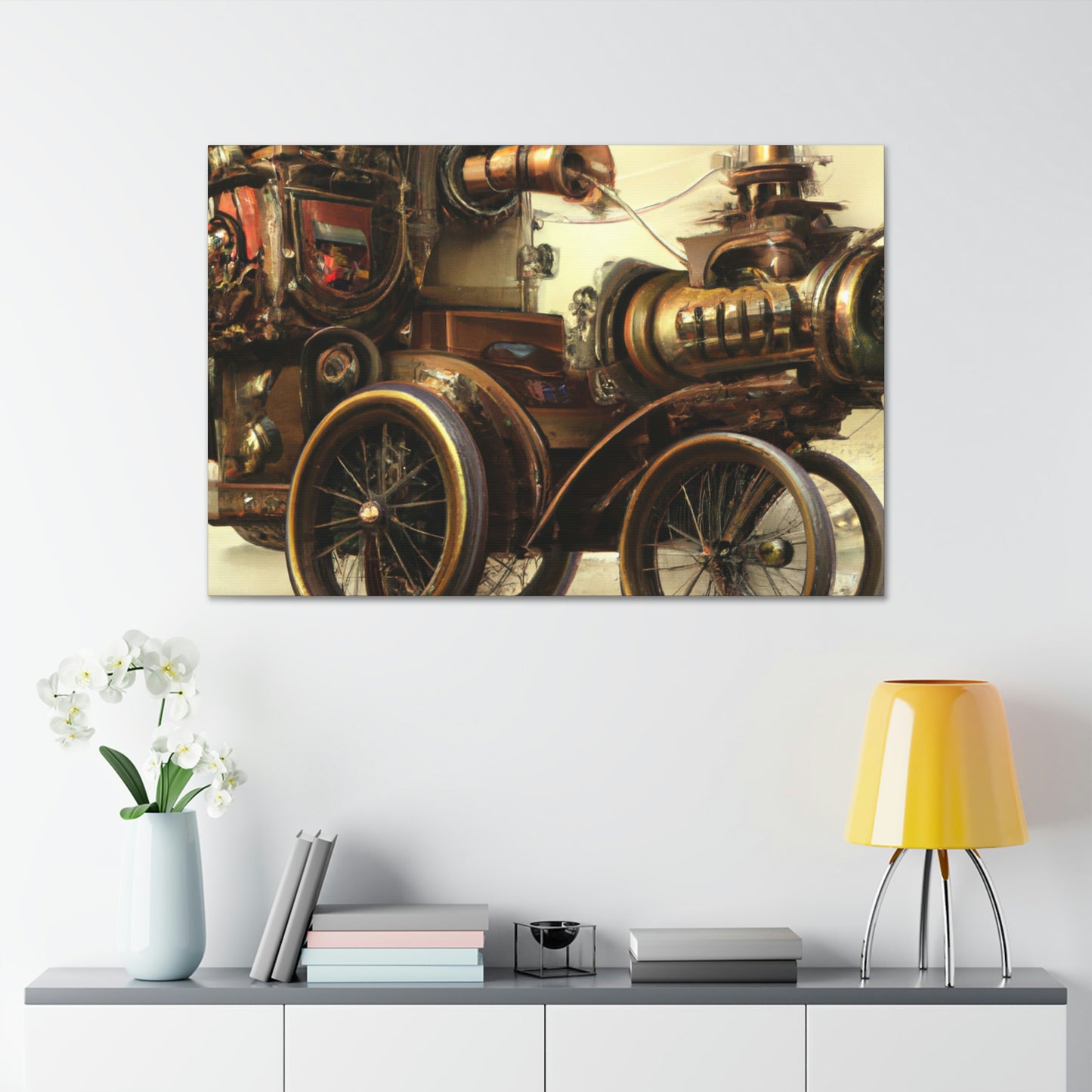Steampunk Motor. - Canvas