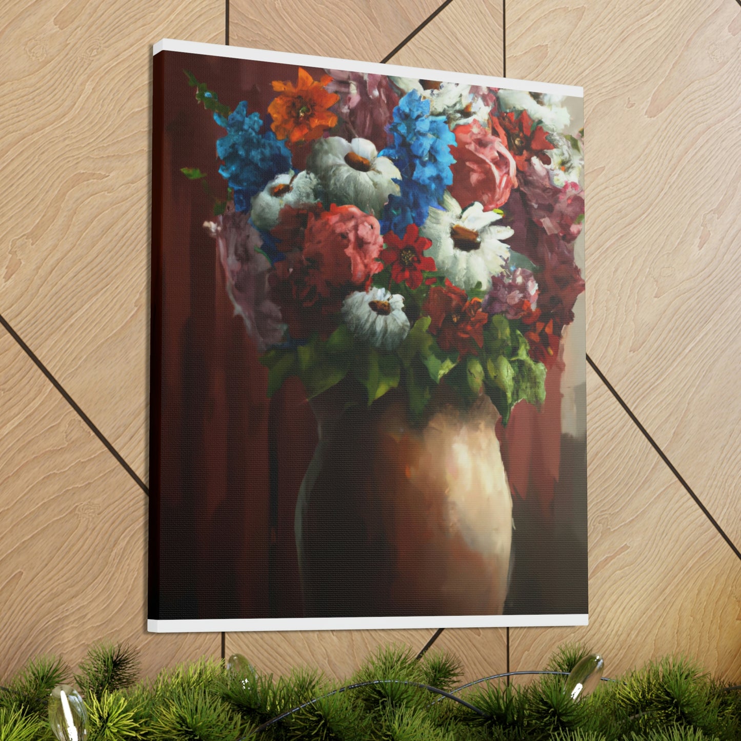 Vibrant Petal Bouquet. - Canvas