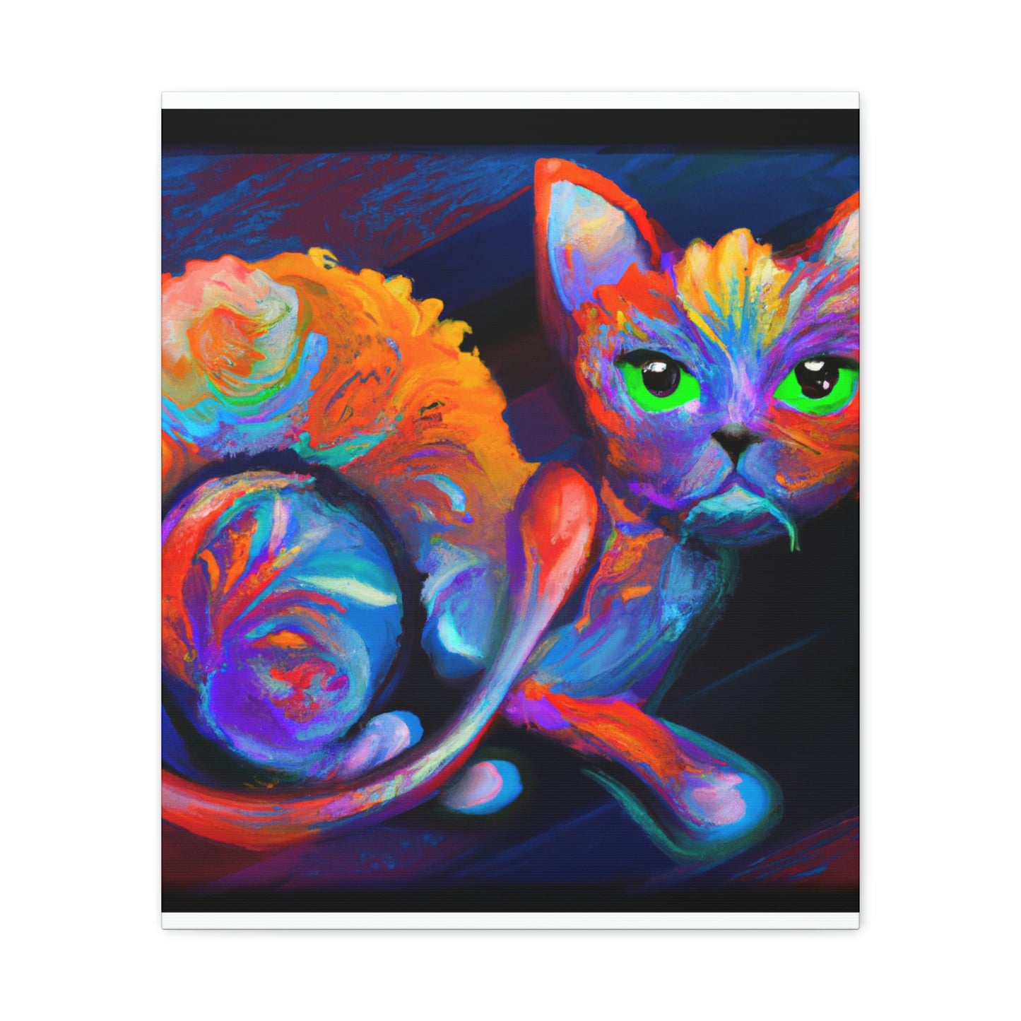 Feline Blooms. - Canvas