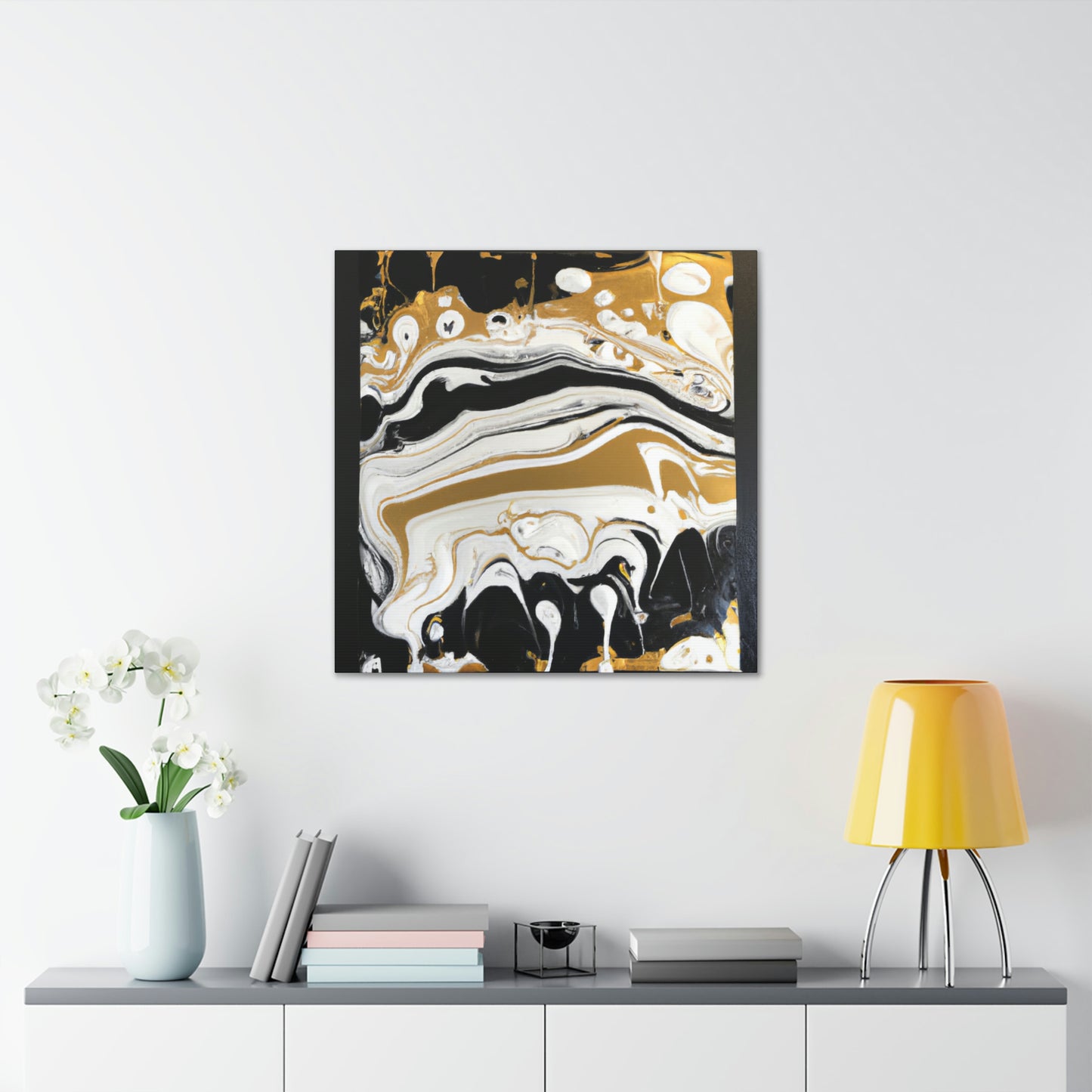 Golden Flux Swirls - Canvas