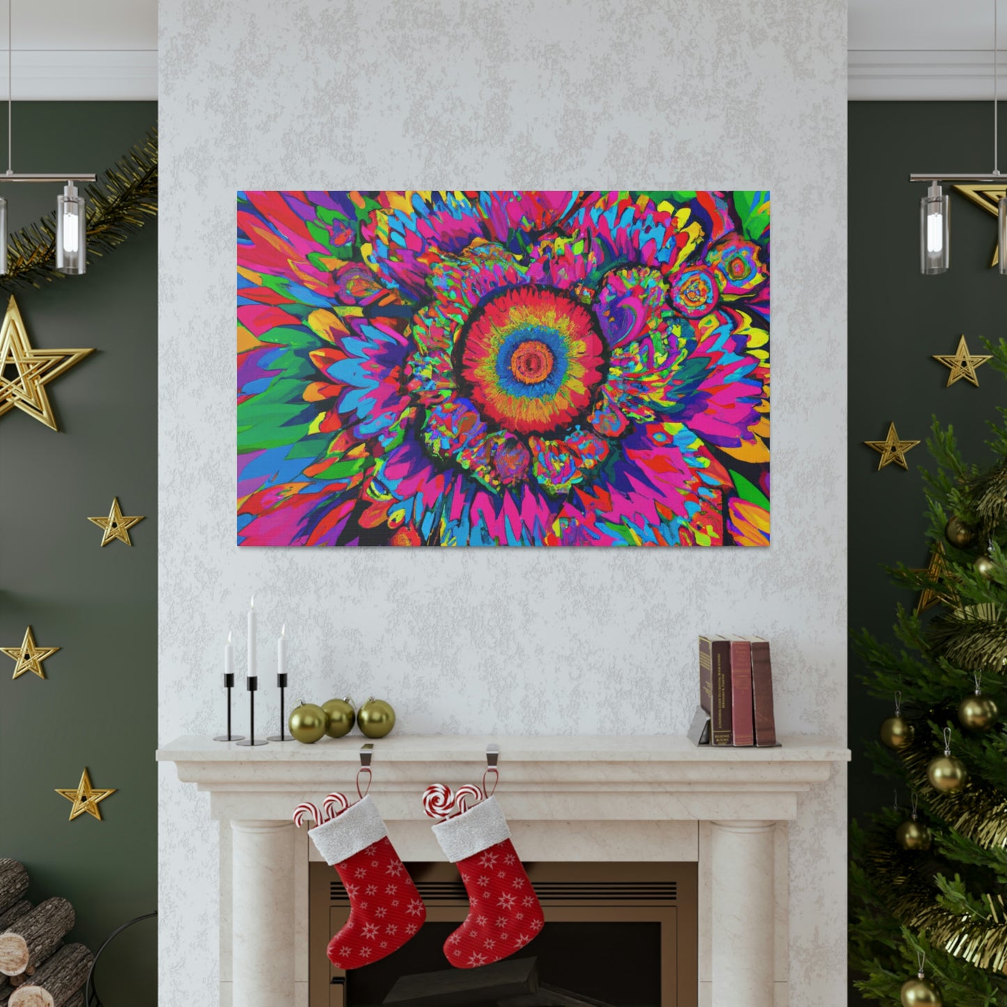 Vivid Floral Burst - Canvas