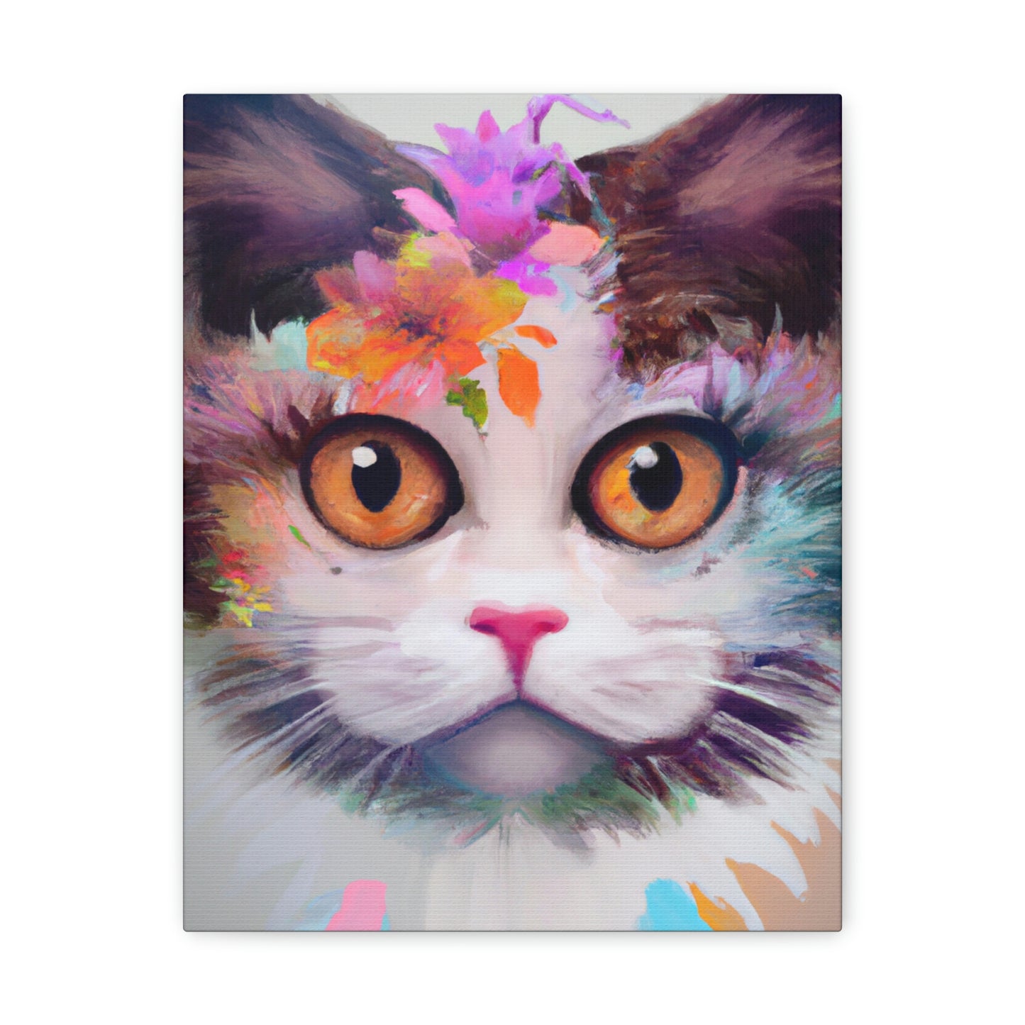 Floral Feline - Canvas