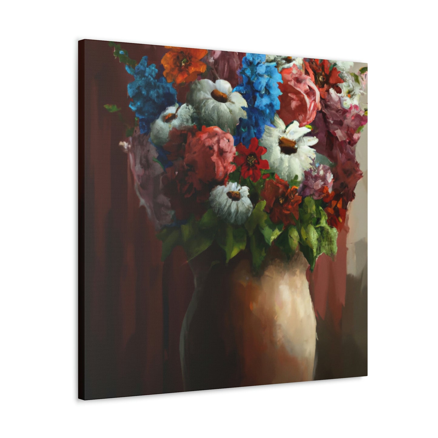 Vibrant Petal Bouquet. - Canvas