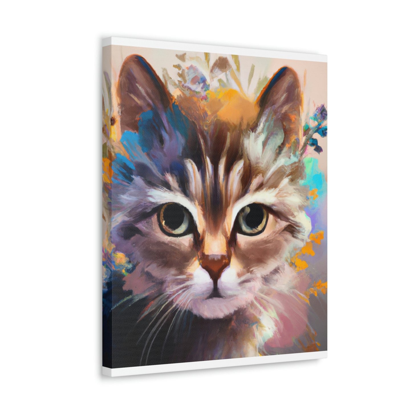 Feline Floral. - Canvas