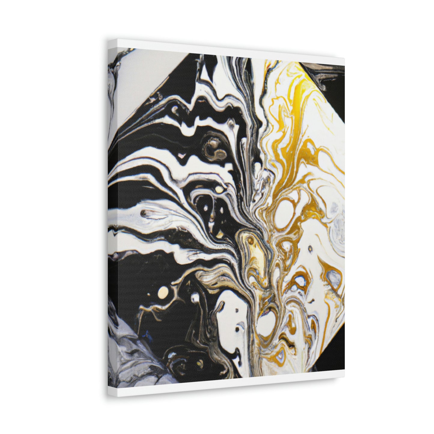 Golden Sparkle Flow. - Canvas