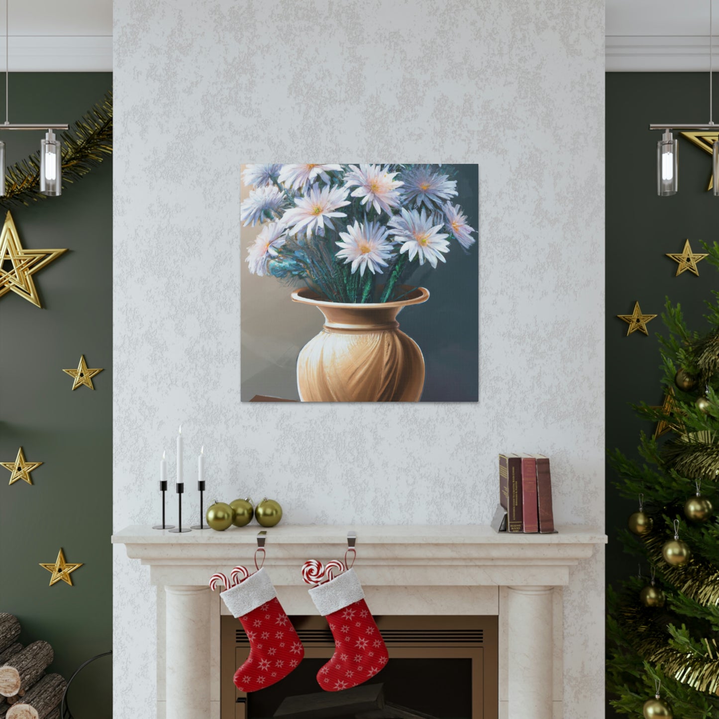 "Flower Vase Delight." - Canvas