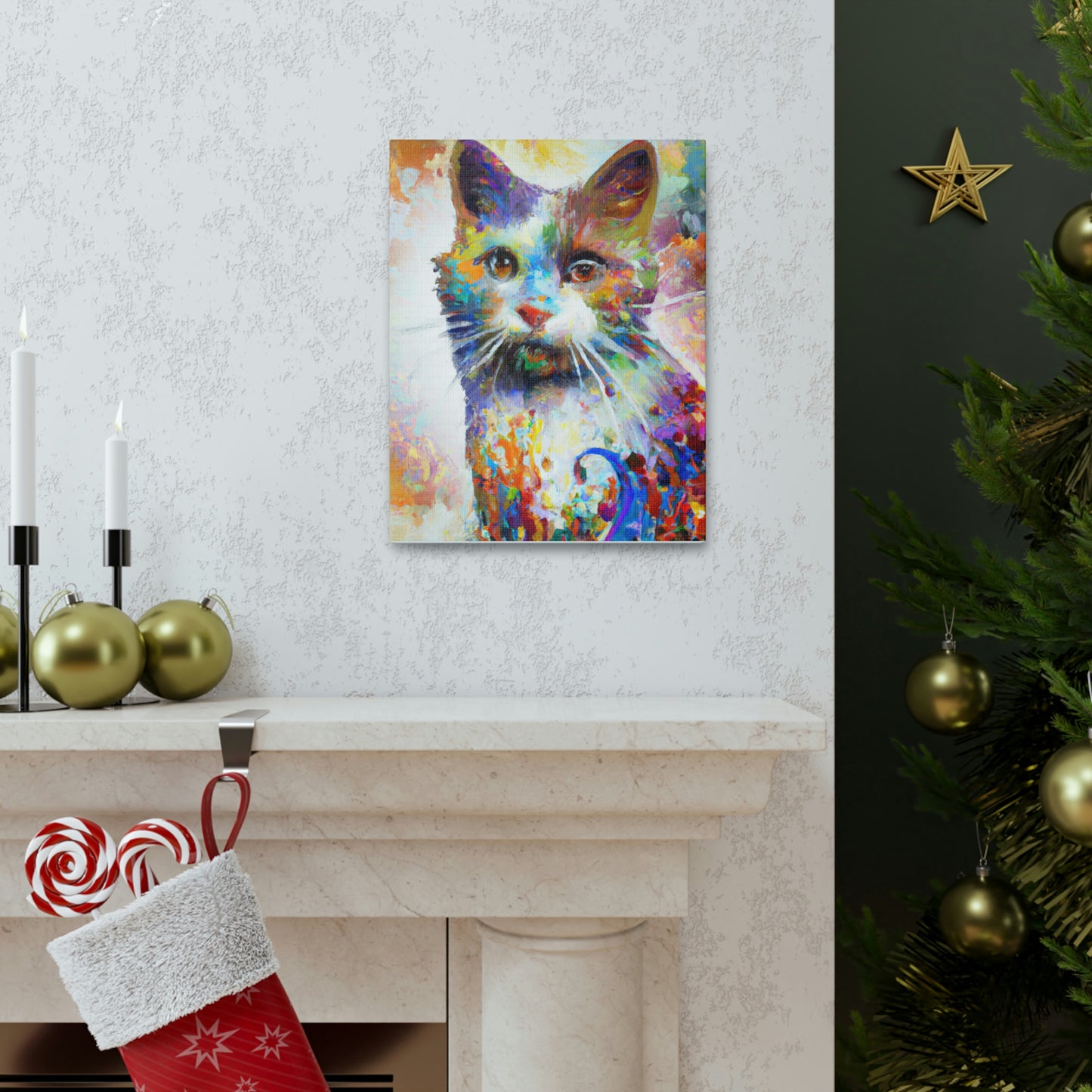 Bloomy Feline! - Canvas