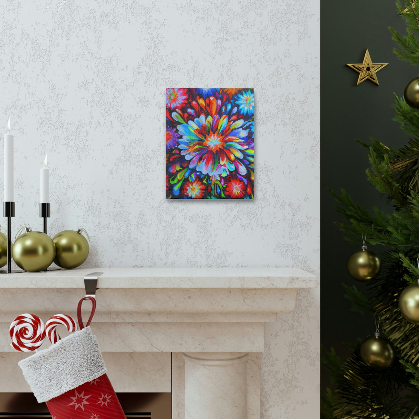 Vivid Floralscape. - Canvas