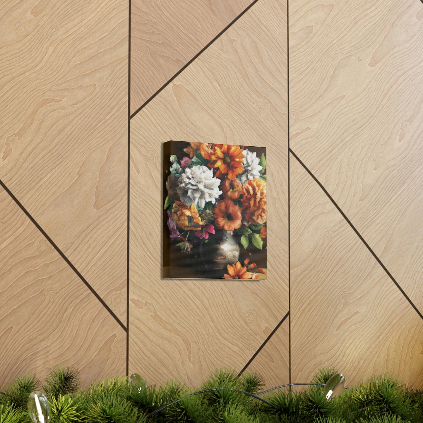 Floral Artistry Vase - Canvas