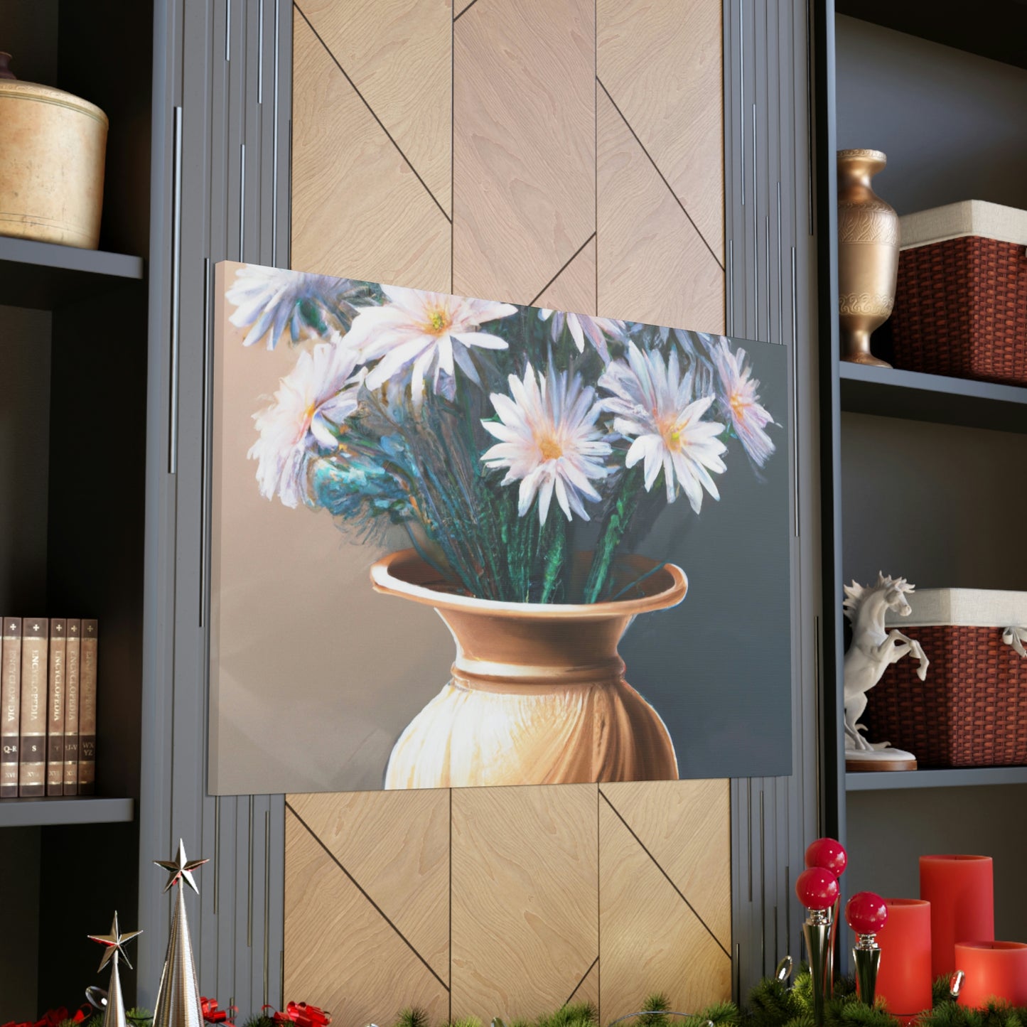 "Flower Vase Delight." - Canvas