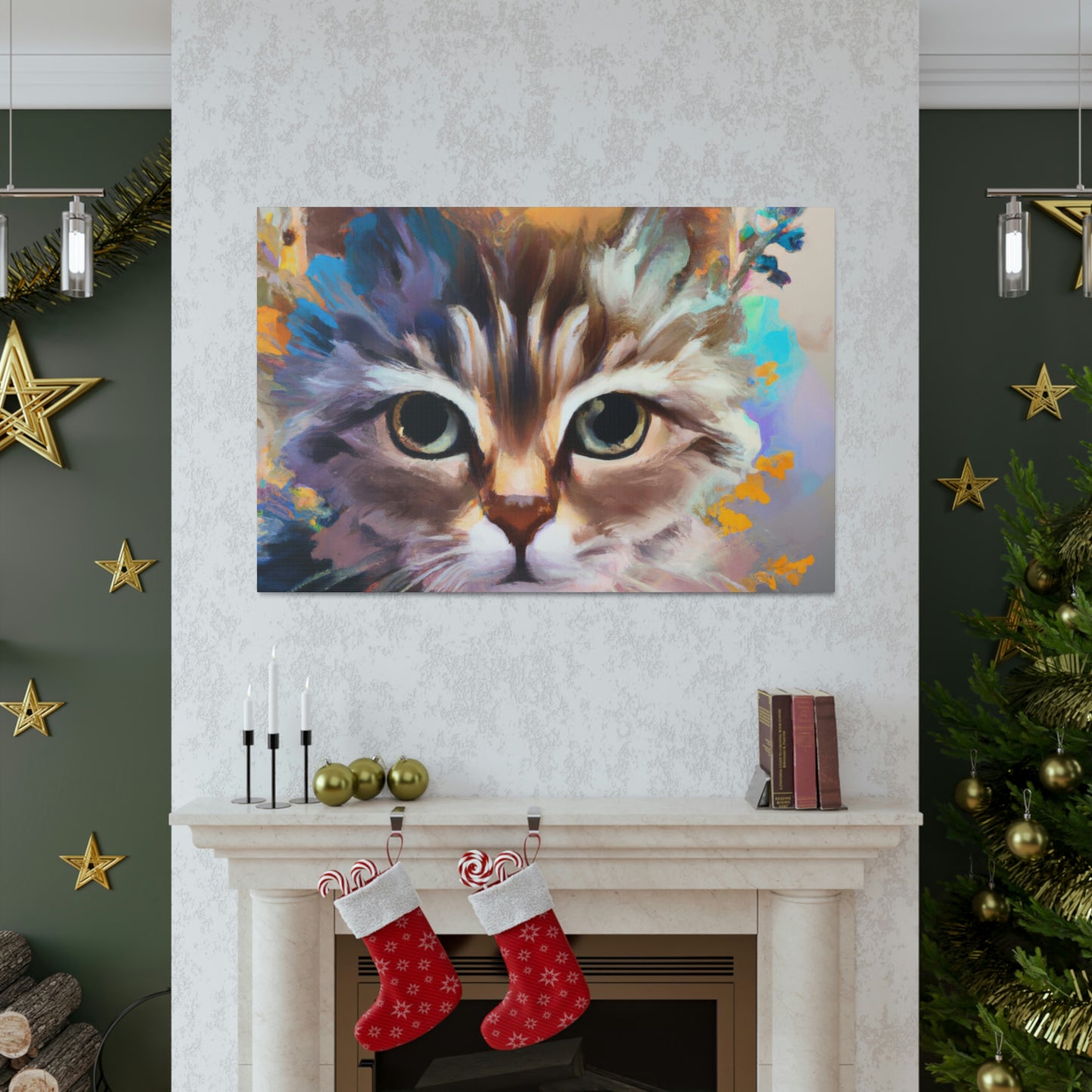 Feline Floral. - Canvas
