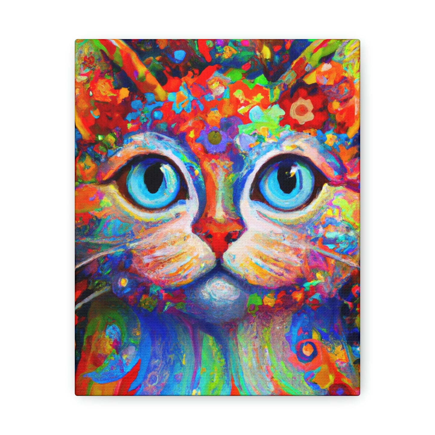 Floral Feline. - Canvas