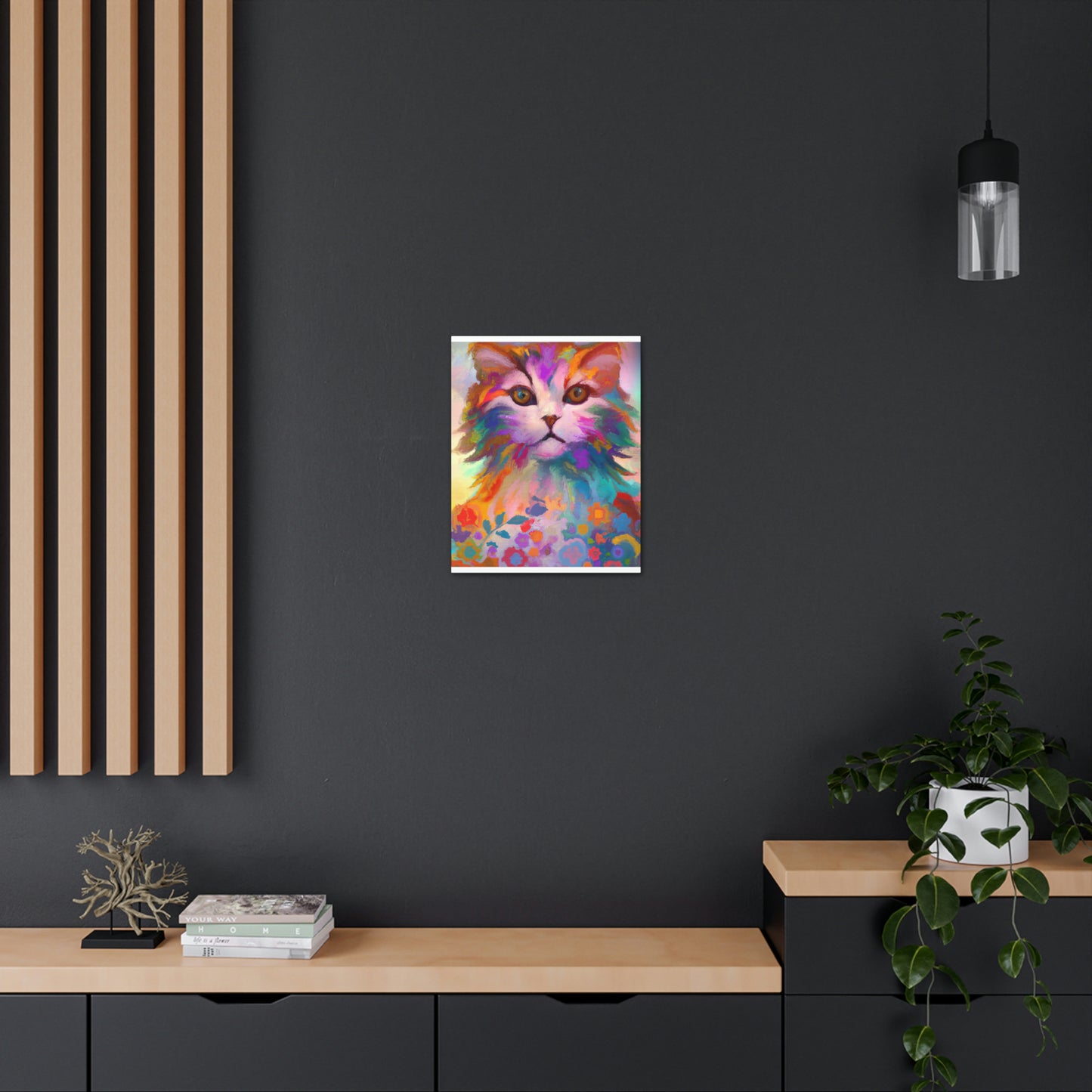 Floral Feline - Canvas